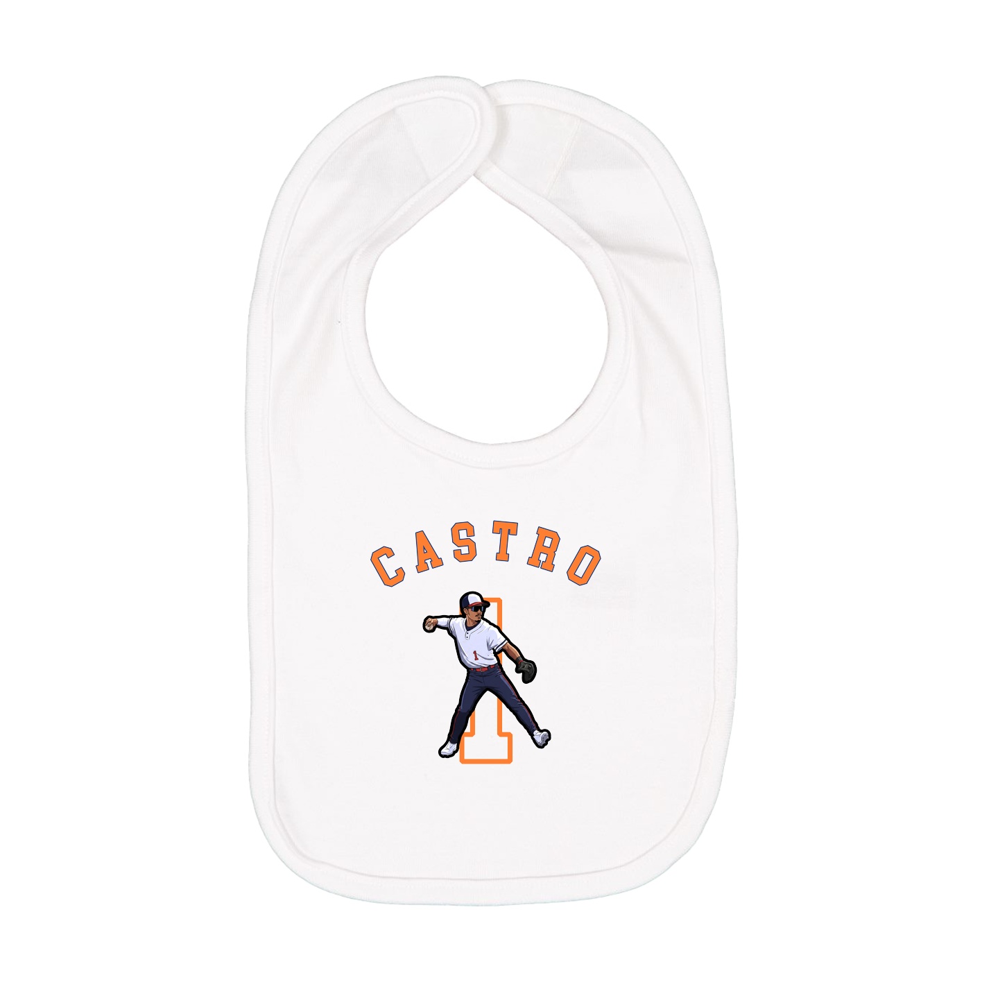 Infant Bib — Shirsey Arch in White