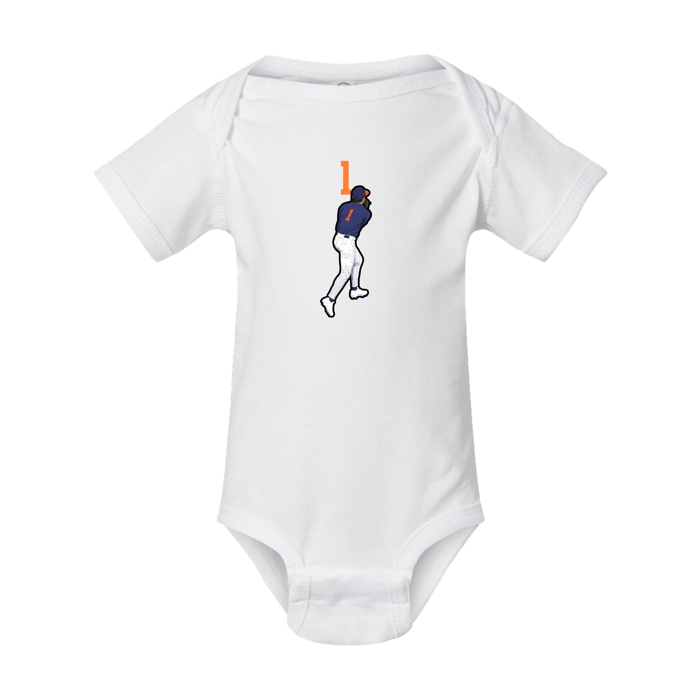 Baby Onesie — Number Top in White