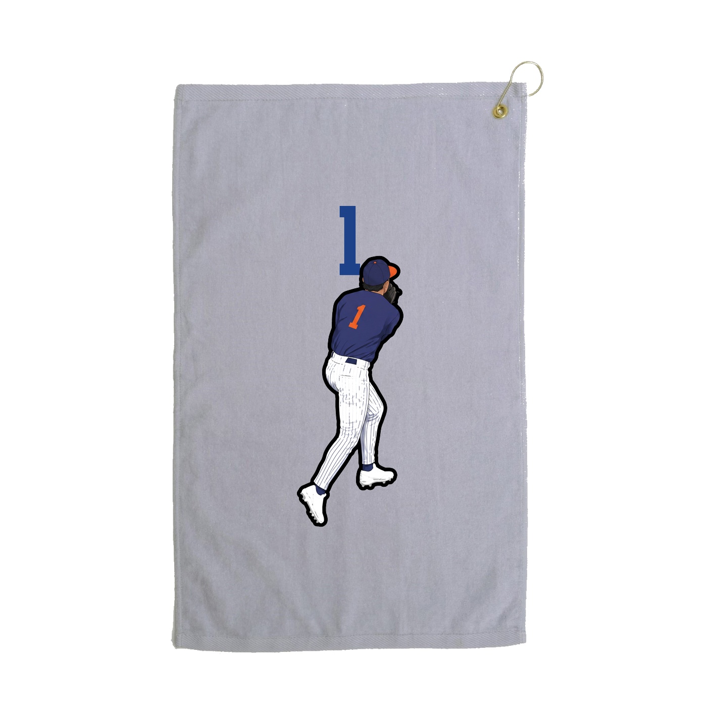 Golf Towel — Number Top in Grey