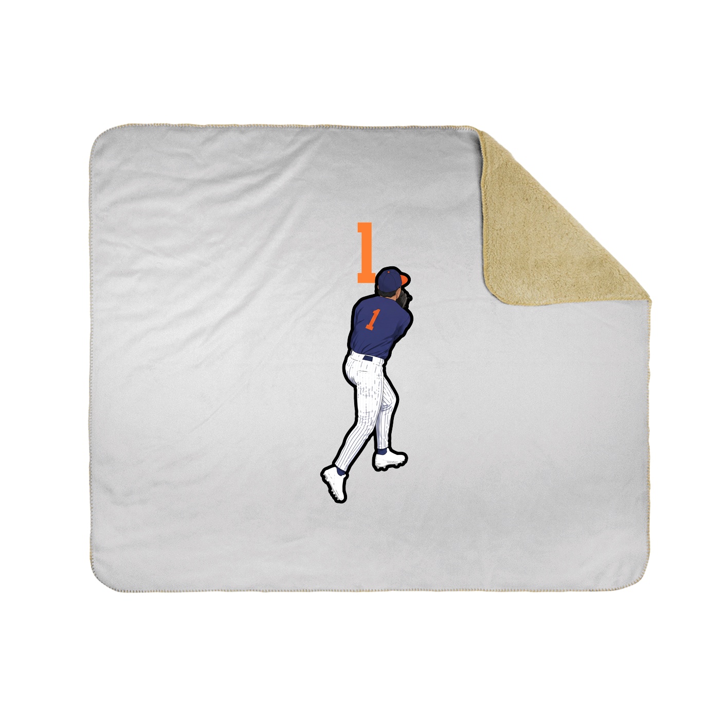 Throw Blanket — Number Top in White