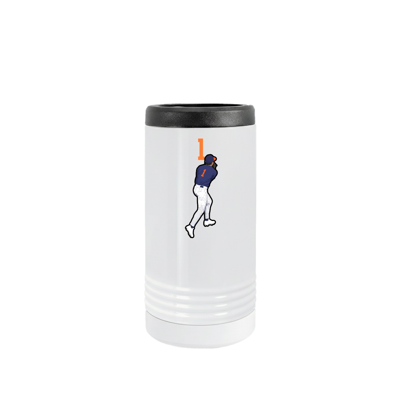 Slim Beverage Holder — Number Top in White