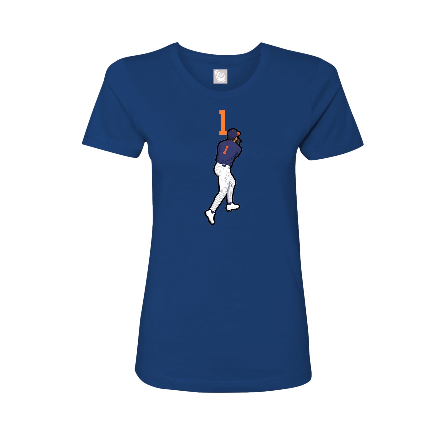 Womens Tee — Number Top in Royal