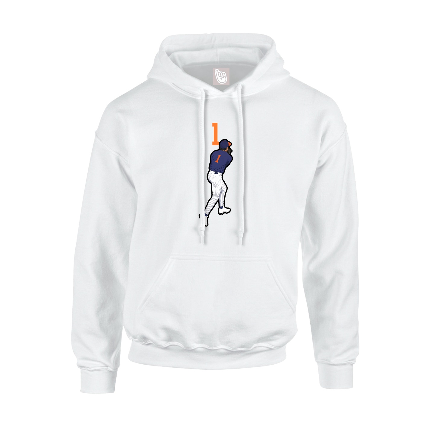 Hoodie — Number Top in White