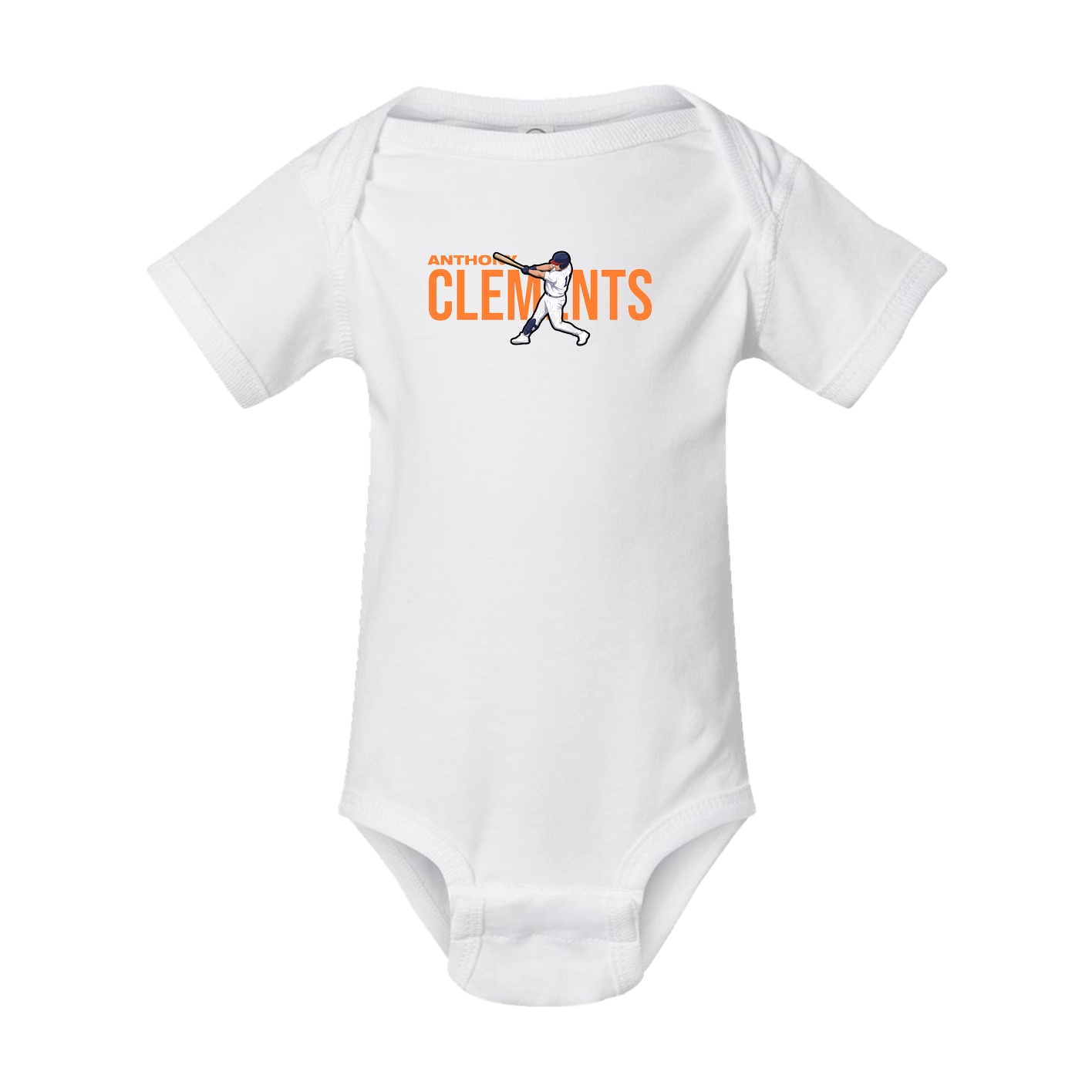Baby Onesie — Player Name in White