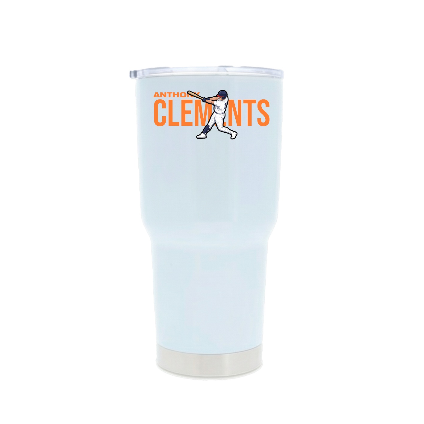 30oz Stainless Steel Tumbler — Player Name in White