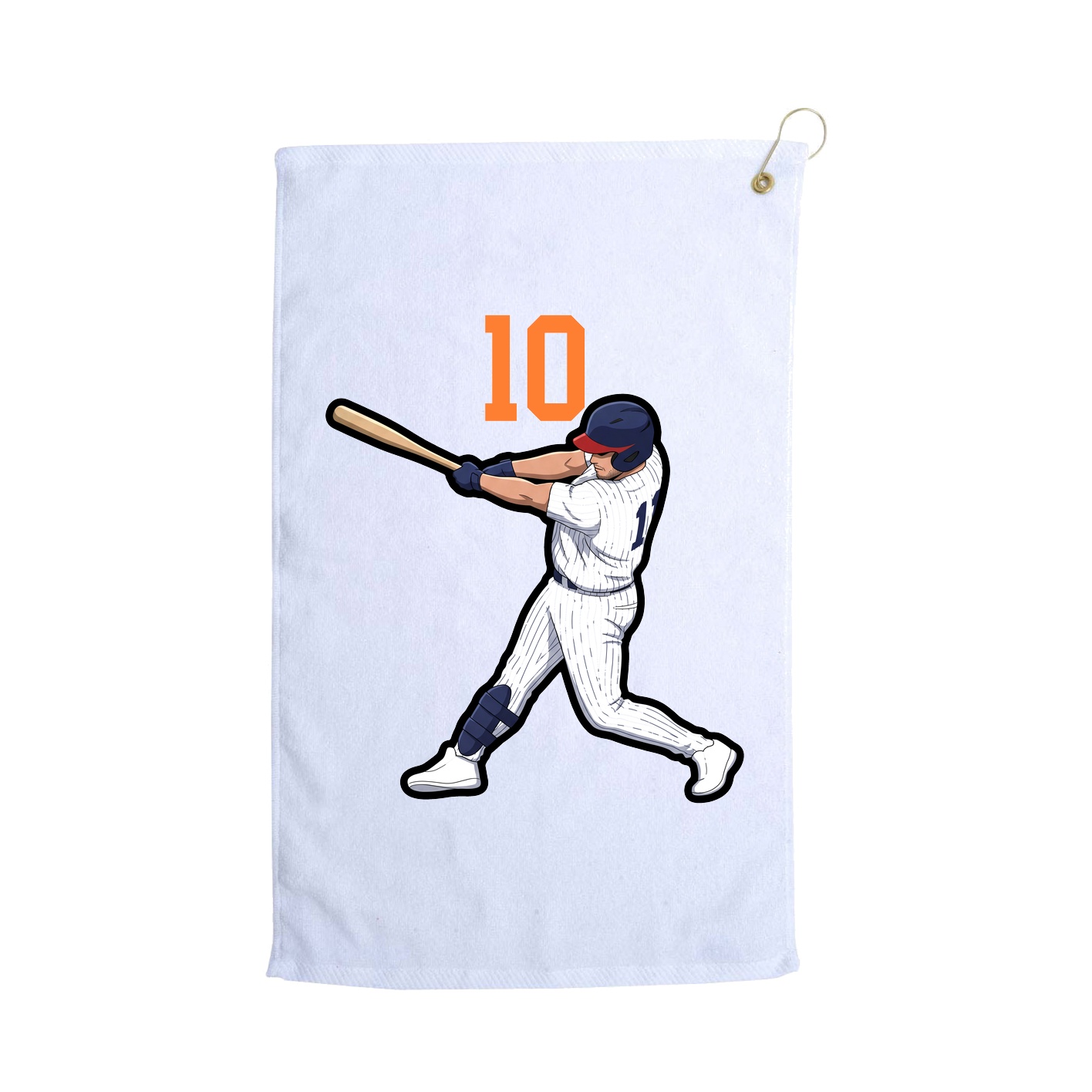 Golf Towel — Number Top in White