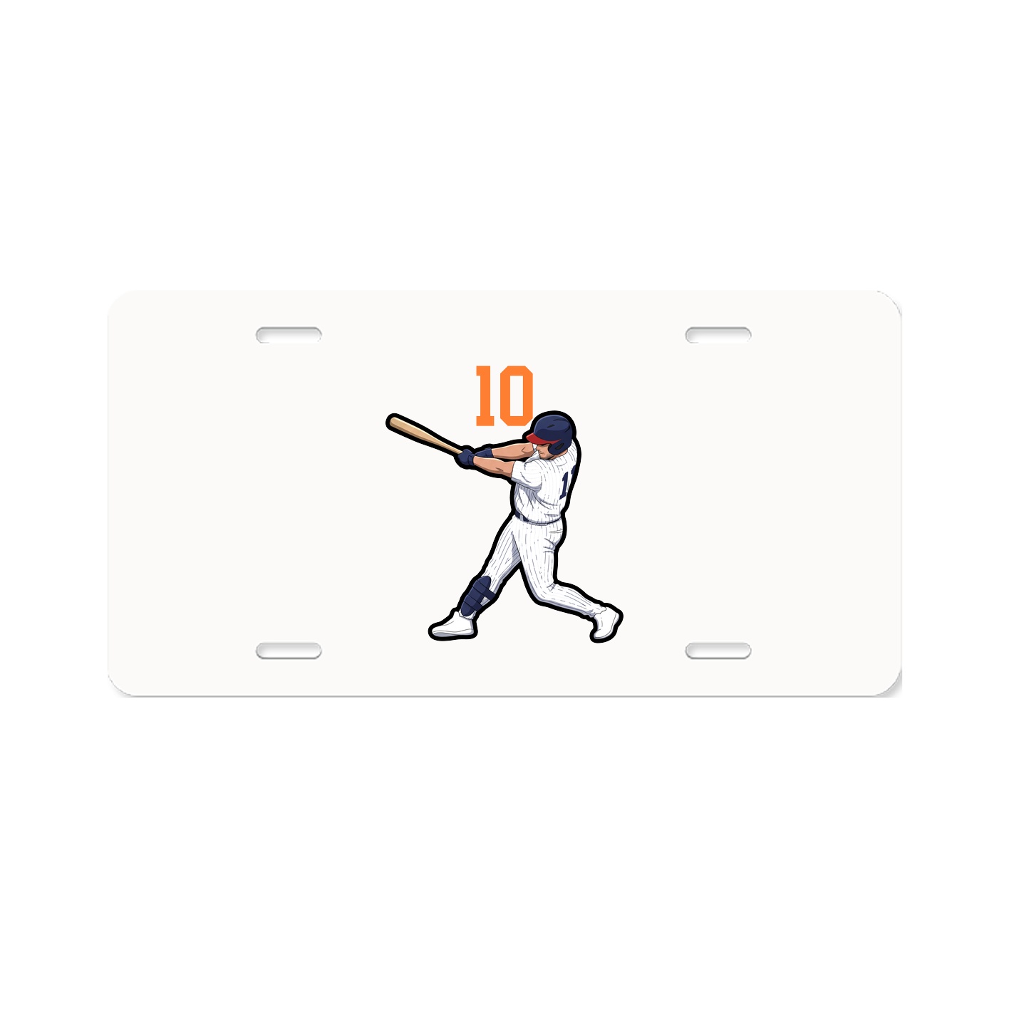 License Plate — Number Top in Classic