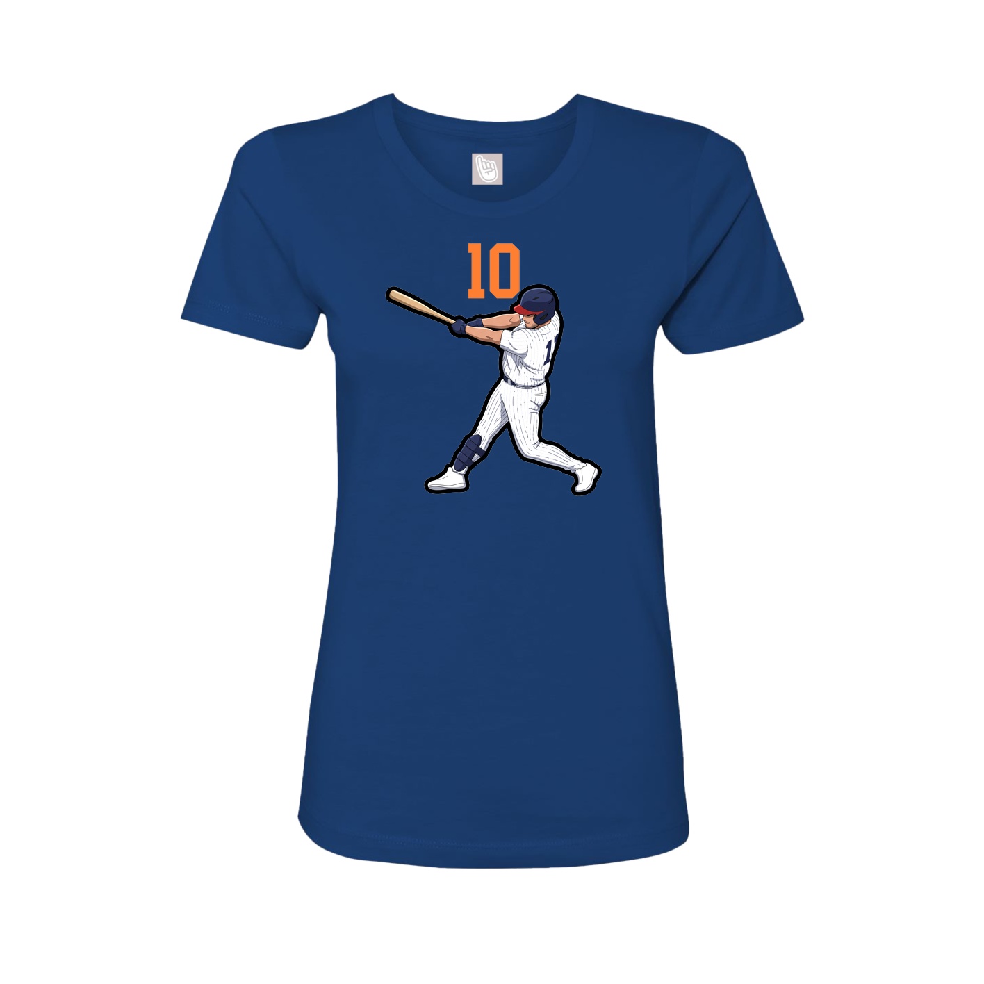 Fitted Women's Tee — Number Top in Royal