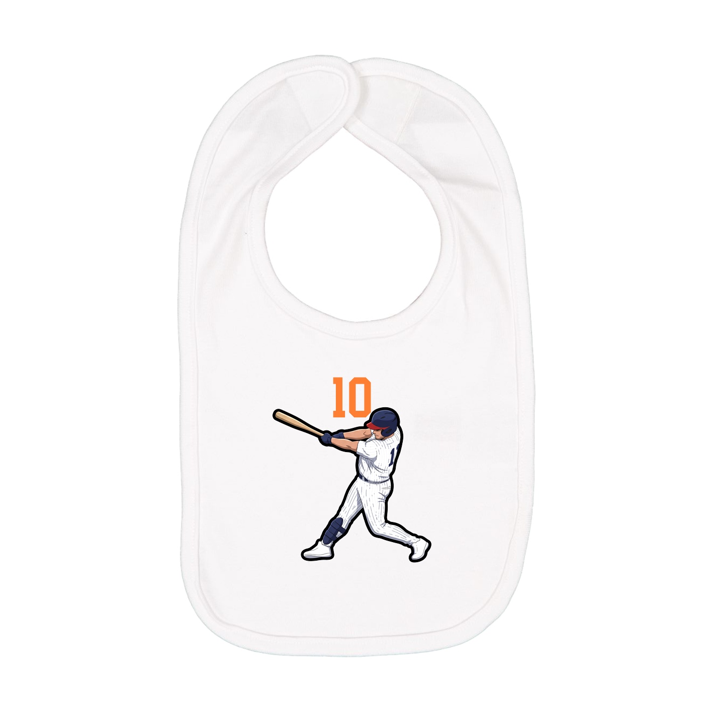 Infant Bib — Number Top in White