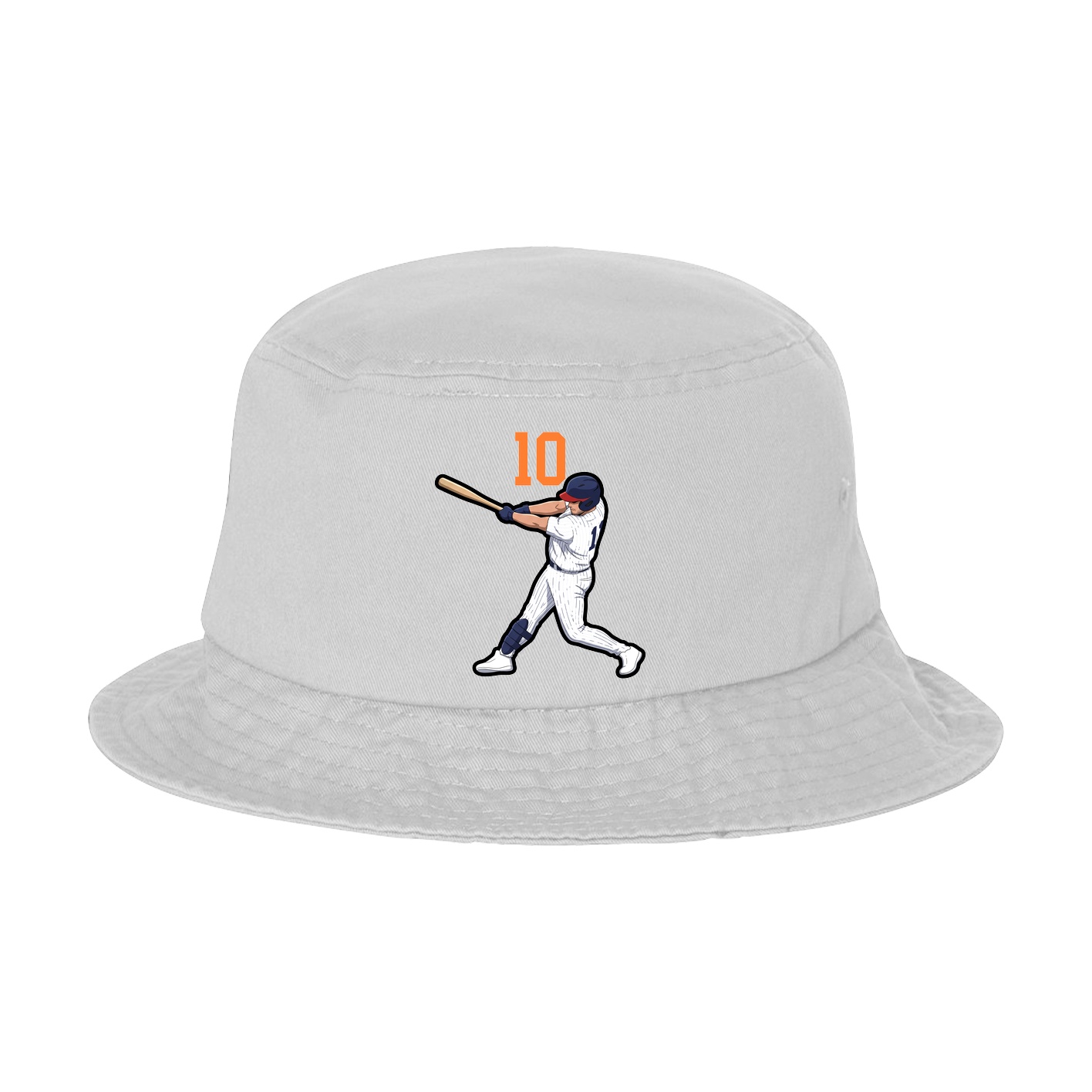 Bucket Cap — Number Top in White