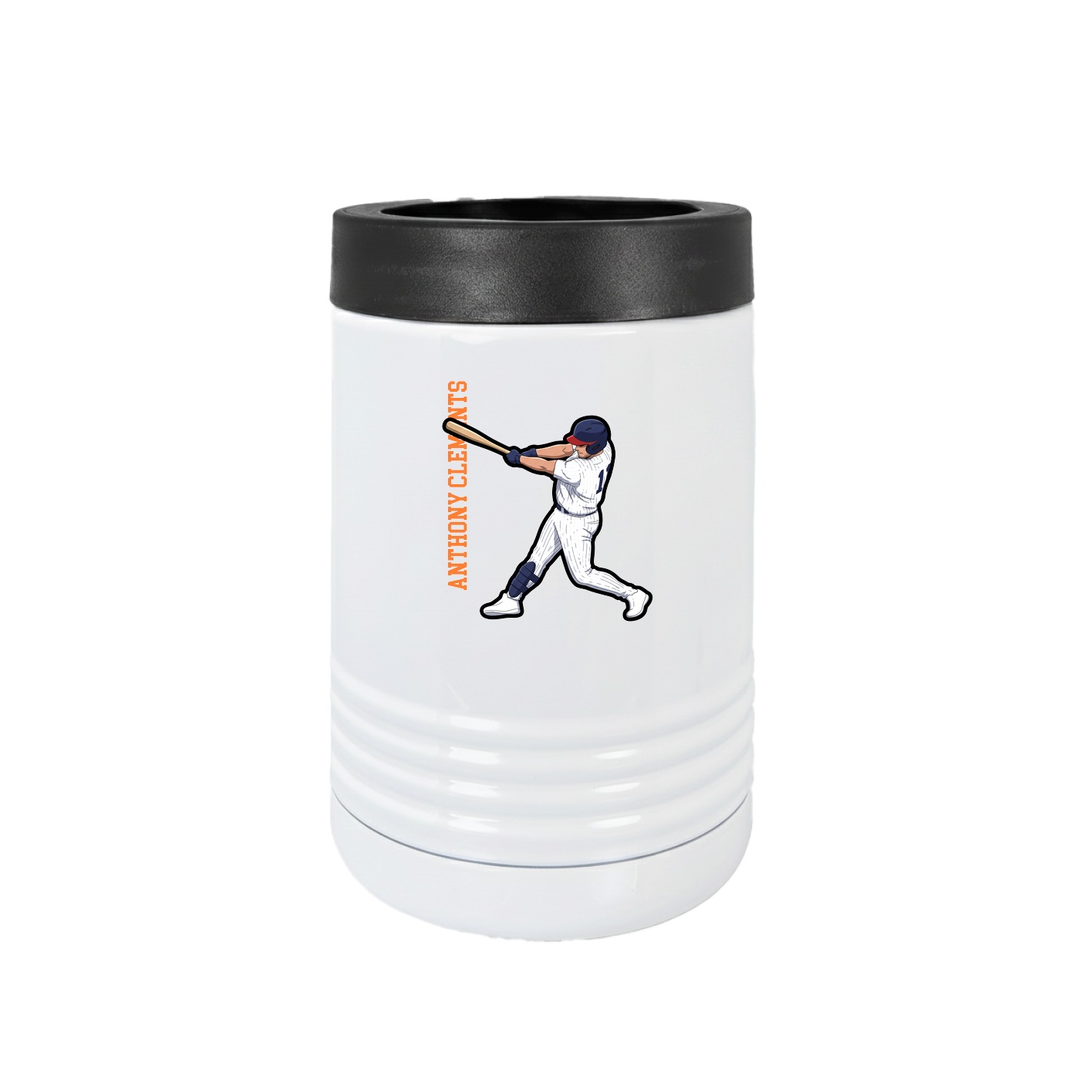Beverage Holder — Name Vertical in White
