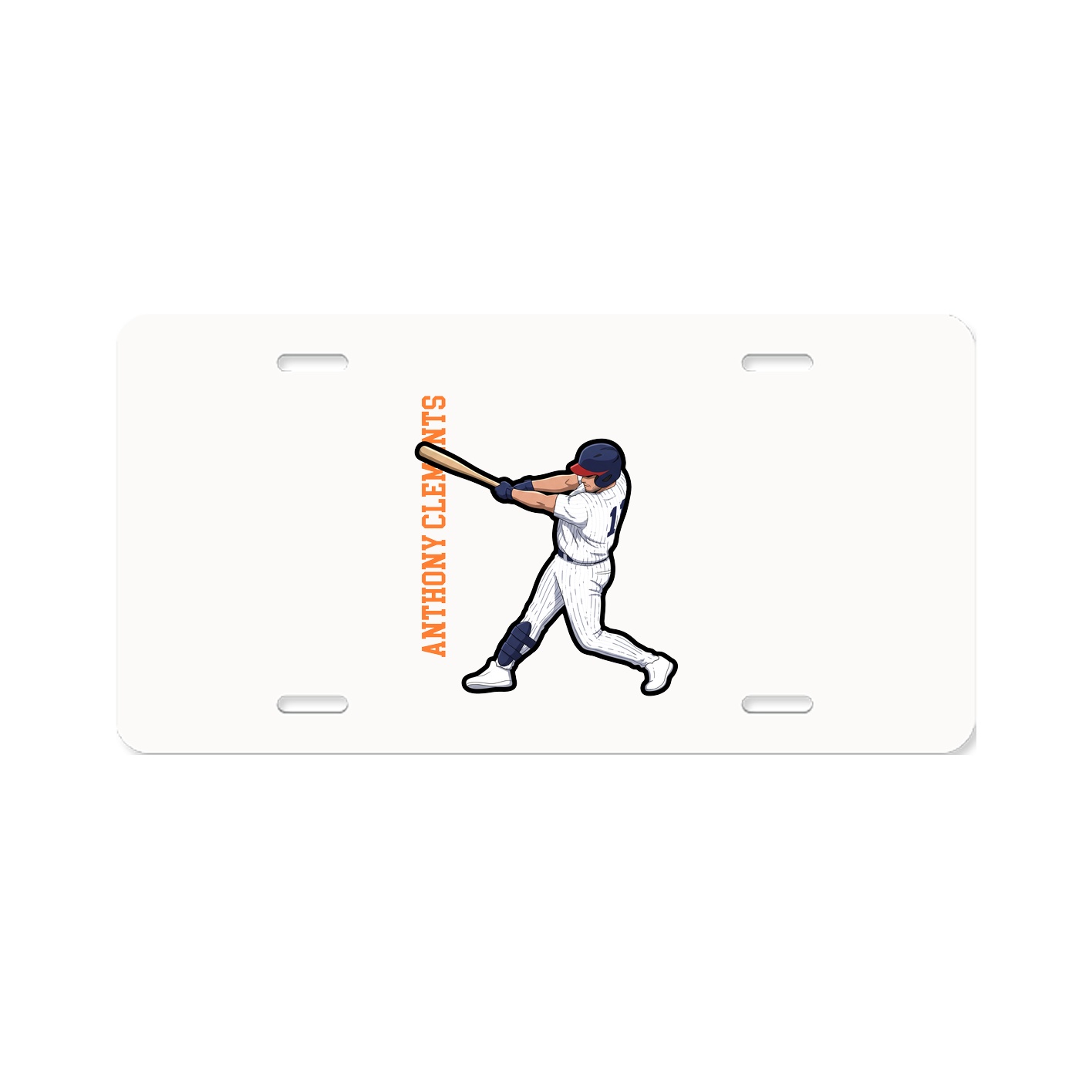 License Plate — Name Vertical in Classic