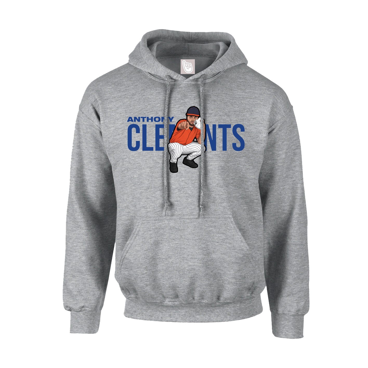 Youth Hoodie — Player Name in Grey