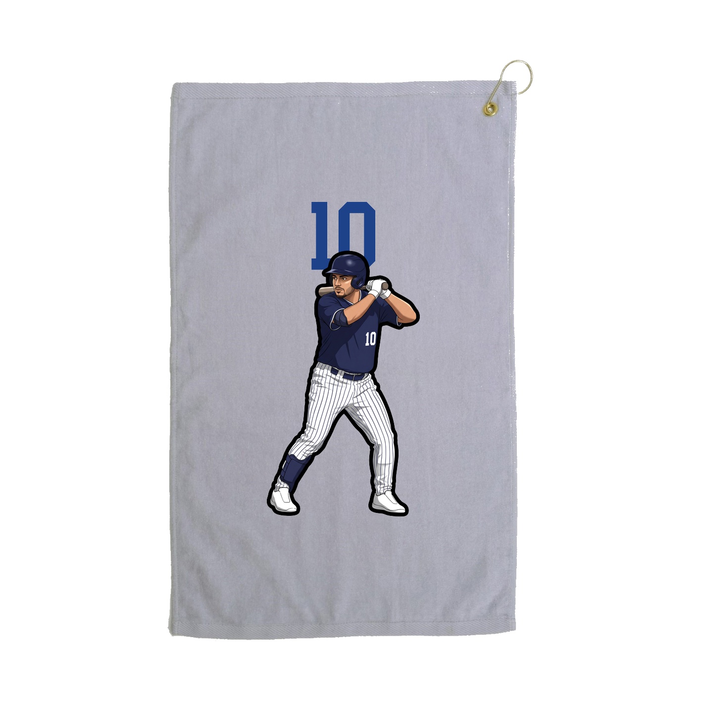 Golf Towel — Number Top in Grey