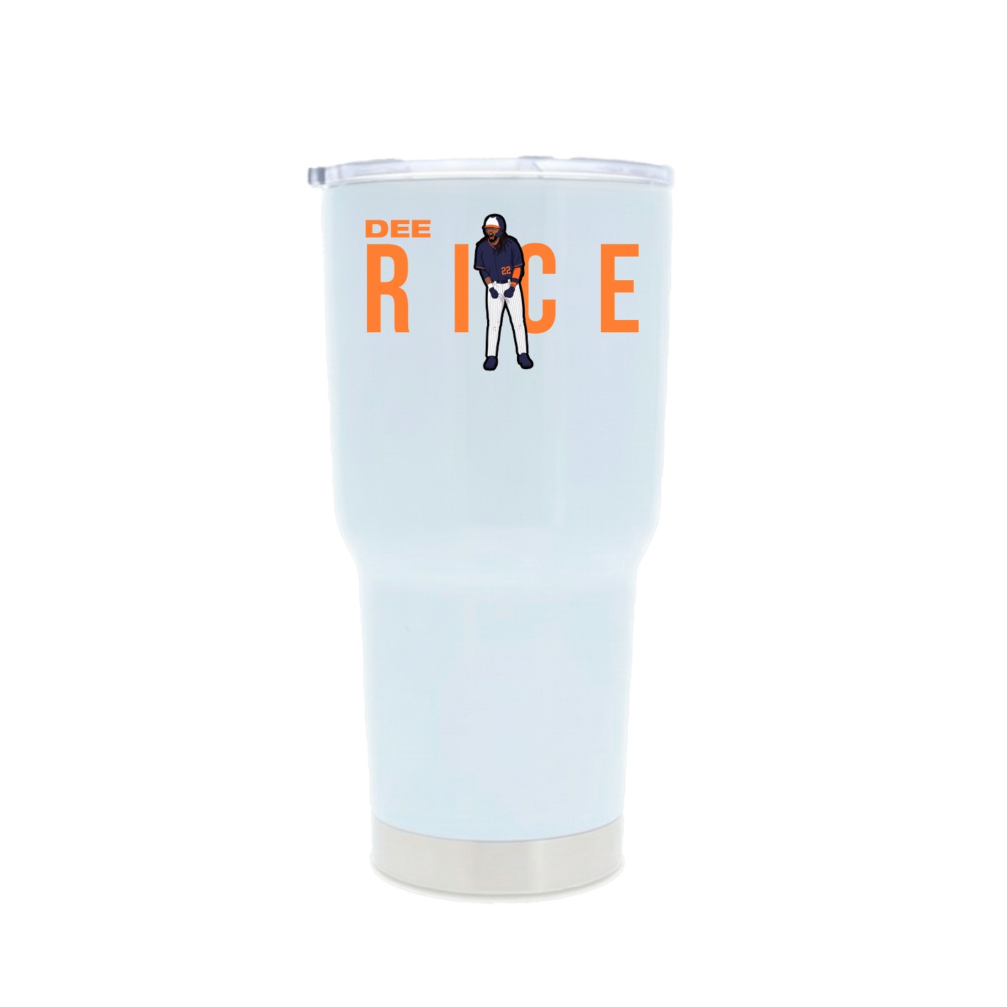 30oz Stainless Steel Tumbler — Player Name in White
