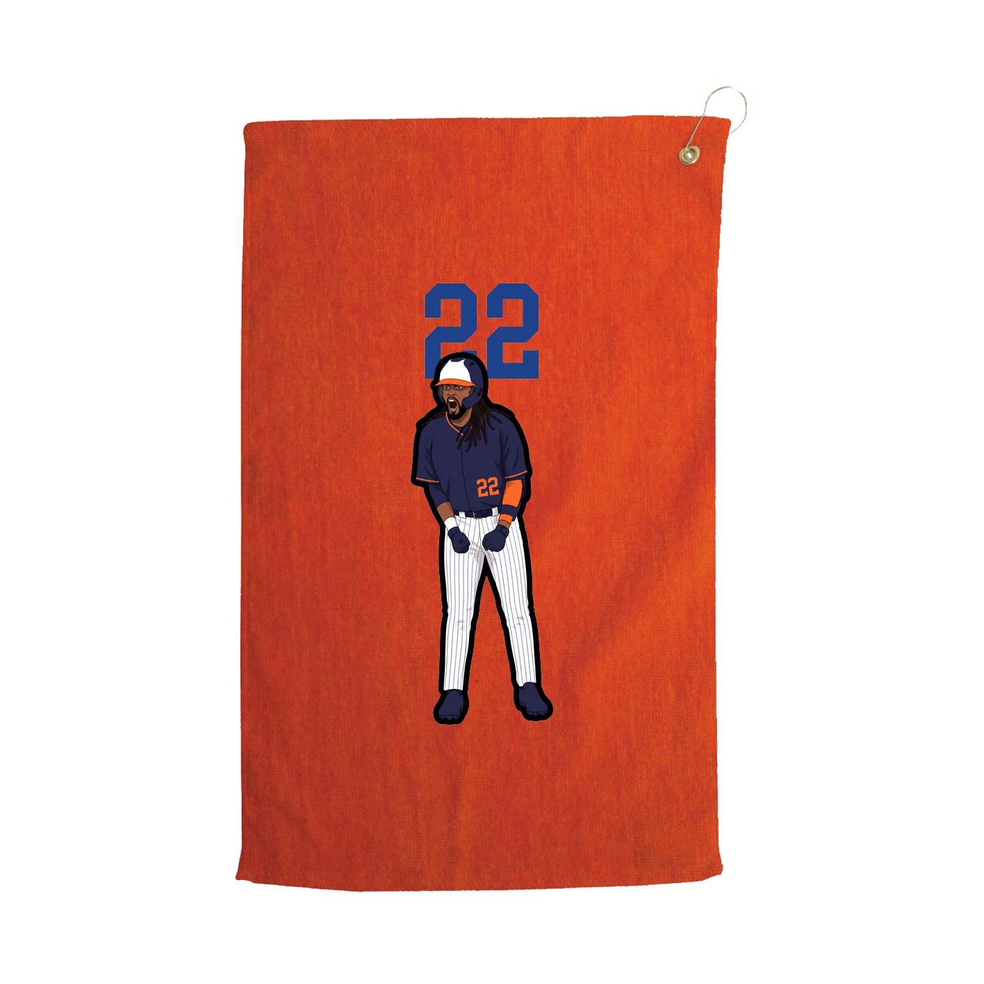 Golf Towel — Number Top in Orange