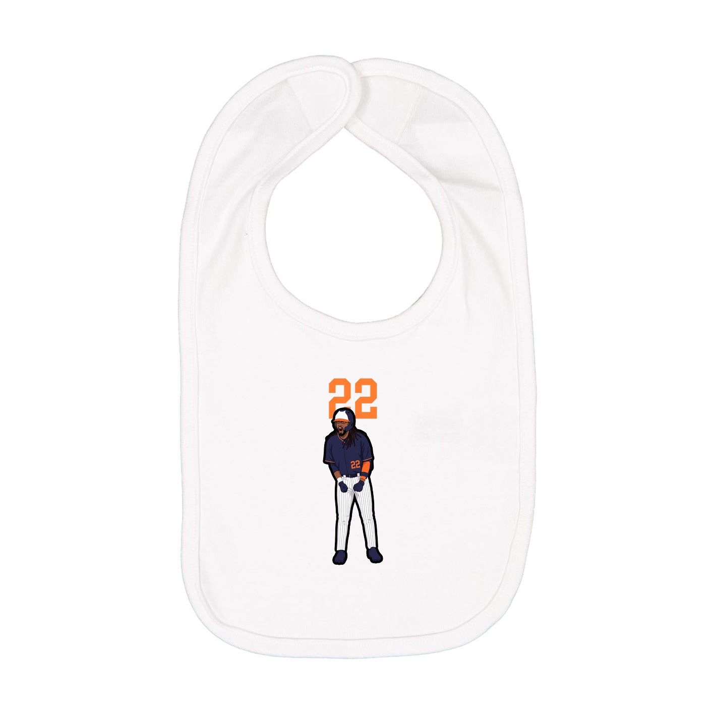 Infant Bib — Number Top in White