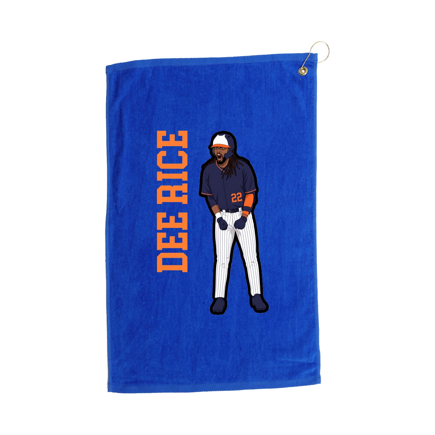 Golf Towel — Name Vertical in Royal