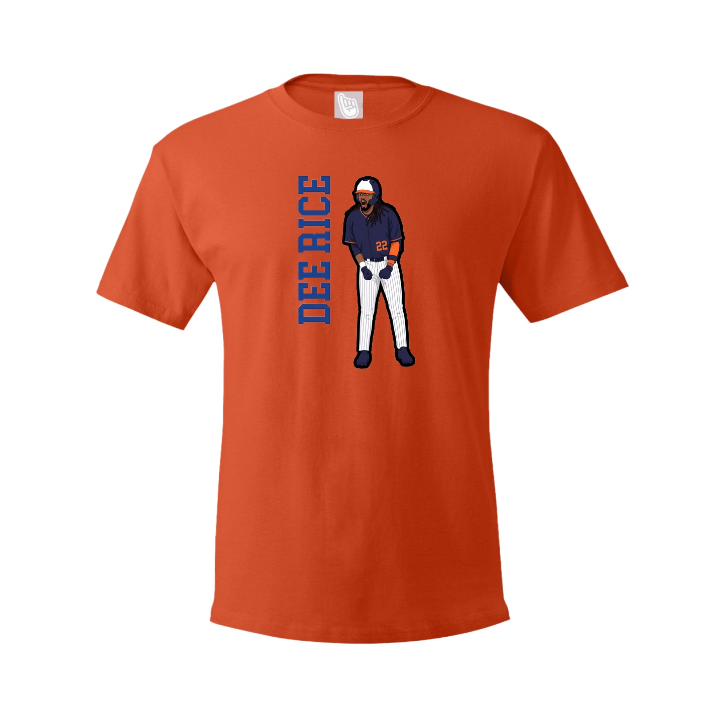 Youth Tee — Name Vertical in Orange