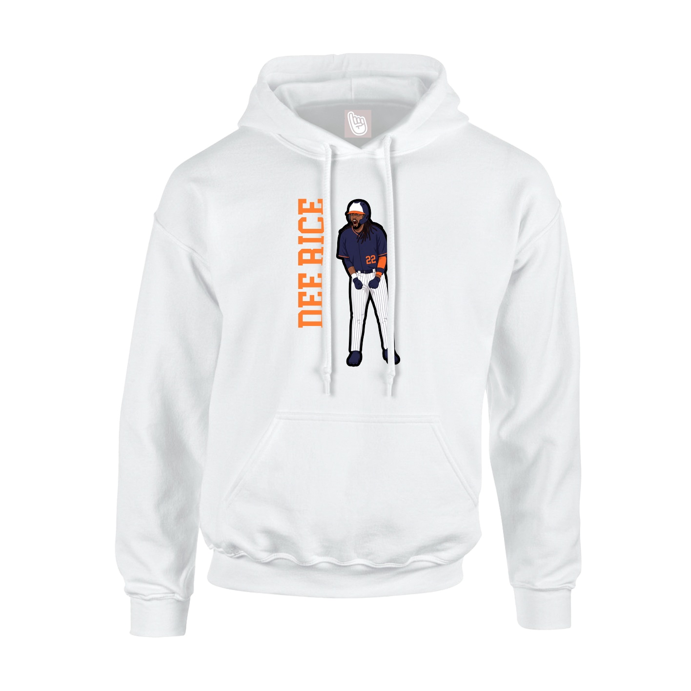 Youth Hoodie — Name Vertical in White