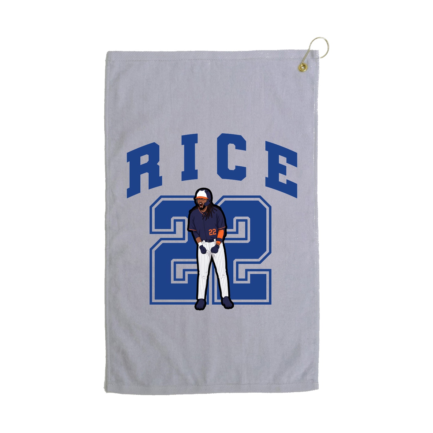 Golf Towel — Number in Grey