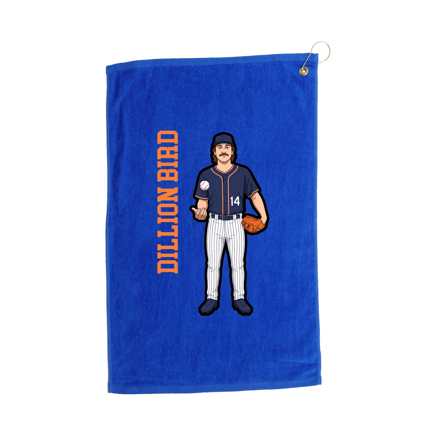 Golf Towel — Name Vertical in Royal