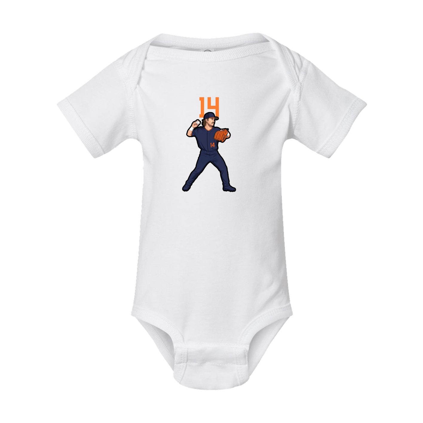 Baby Onesie — Number Top in White