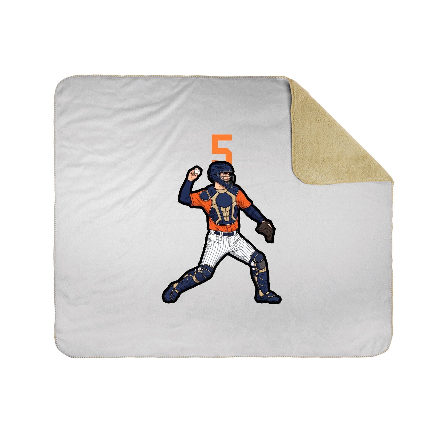 Throw Blanket — Number Top in White