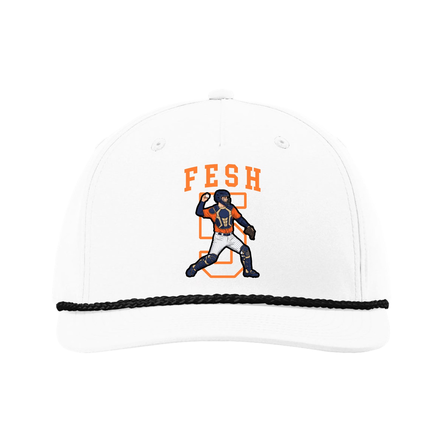 Five-Panel Classic Rope Cap — Shirsey in White