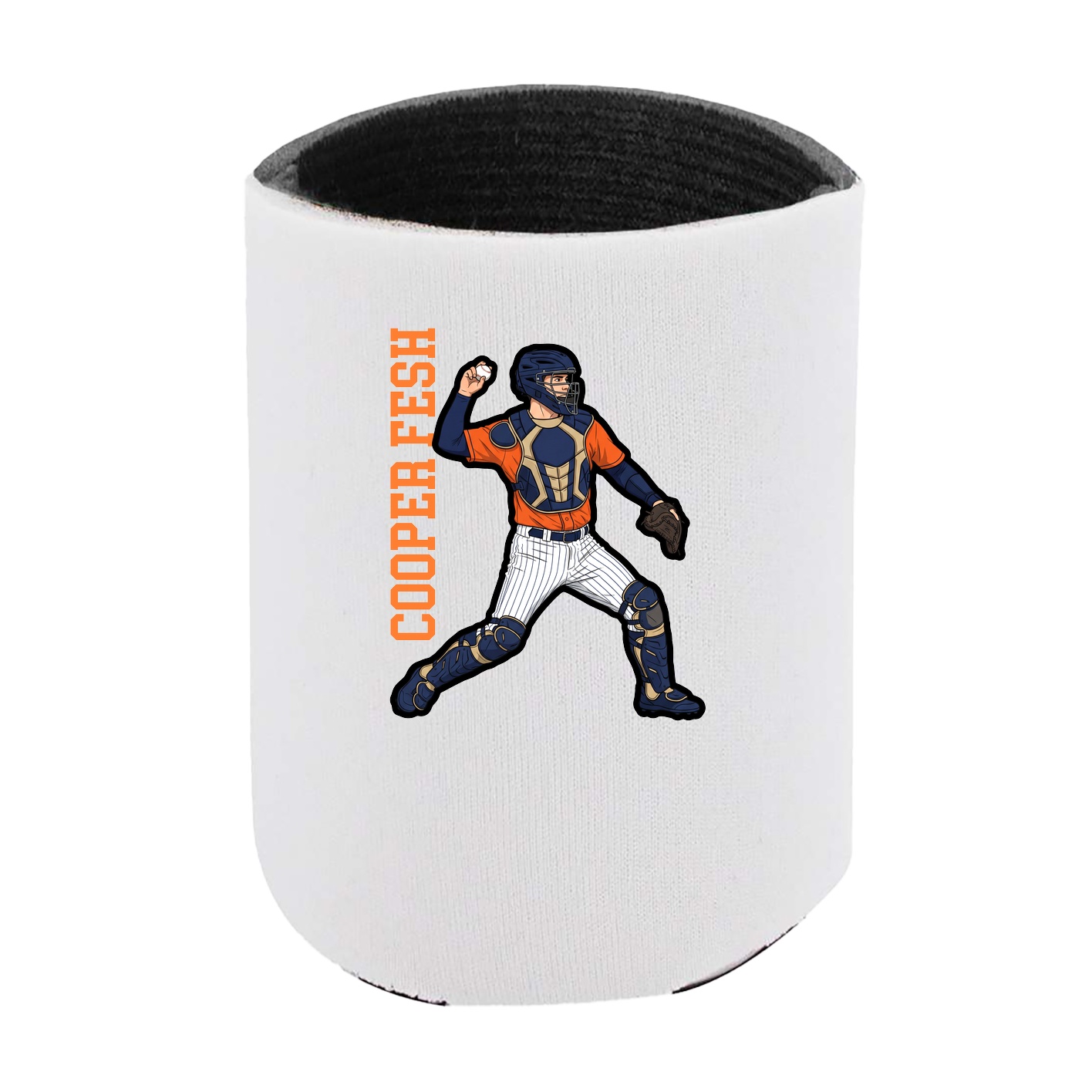 Can Holder — Name Vertical in White