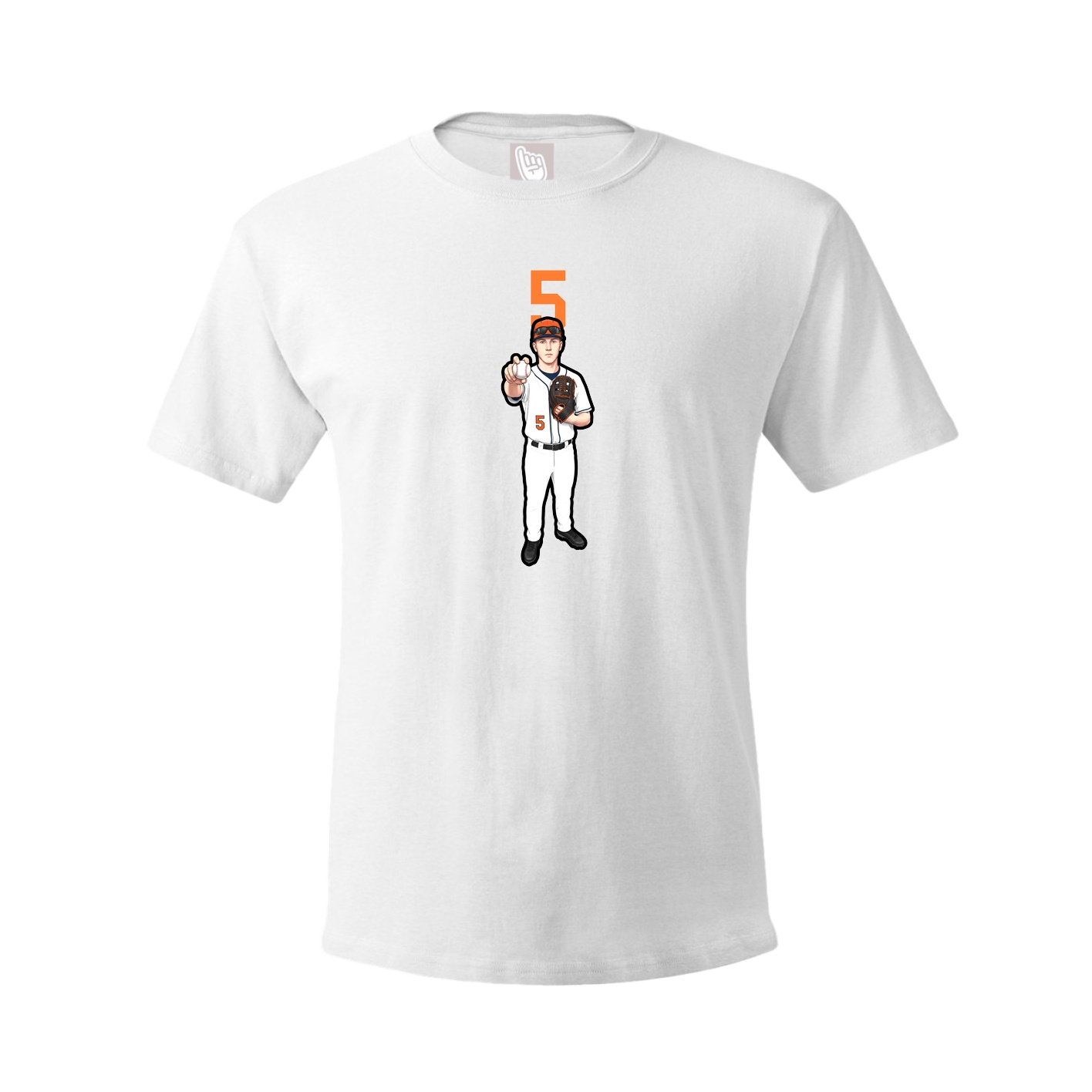 Youth Tee — Number Top in White