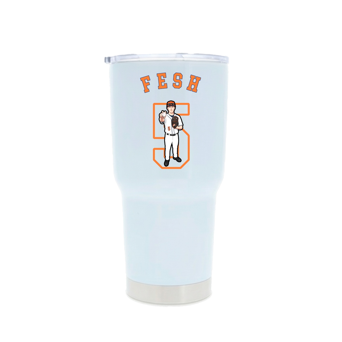 30oz Stainless Steel Tumbler — Shirsey Arch in White