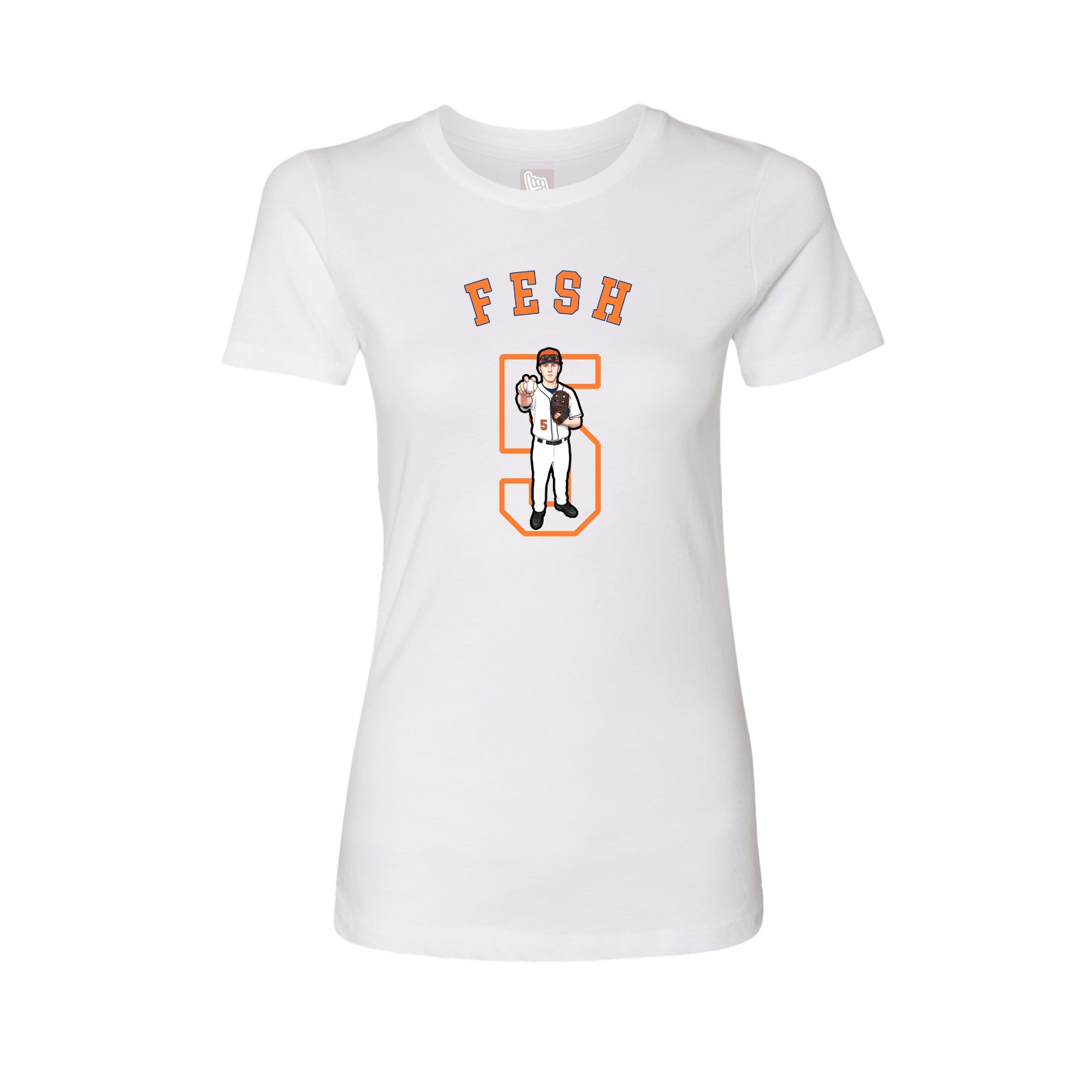 Fitted Women's Tee — Shirsey Arch in White