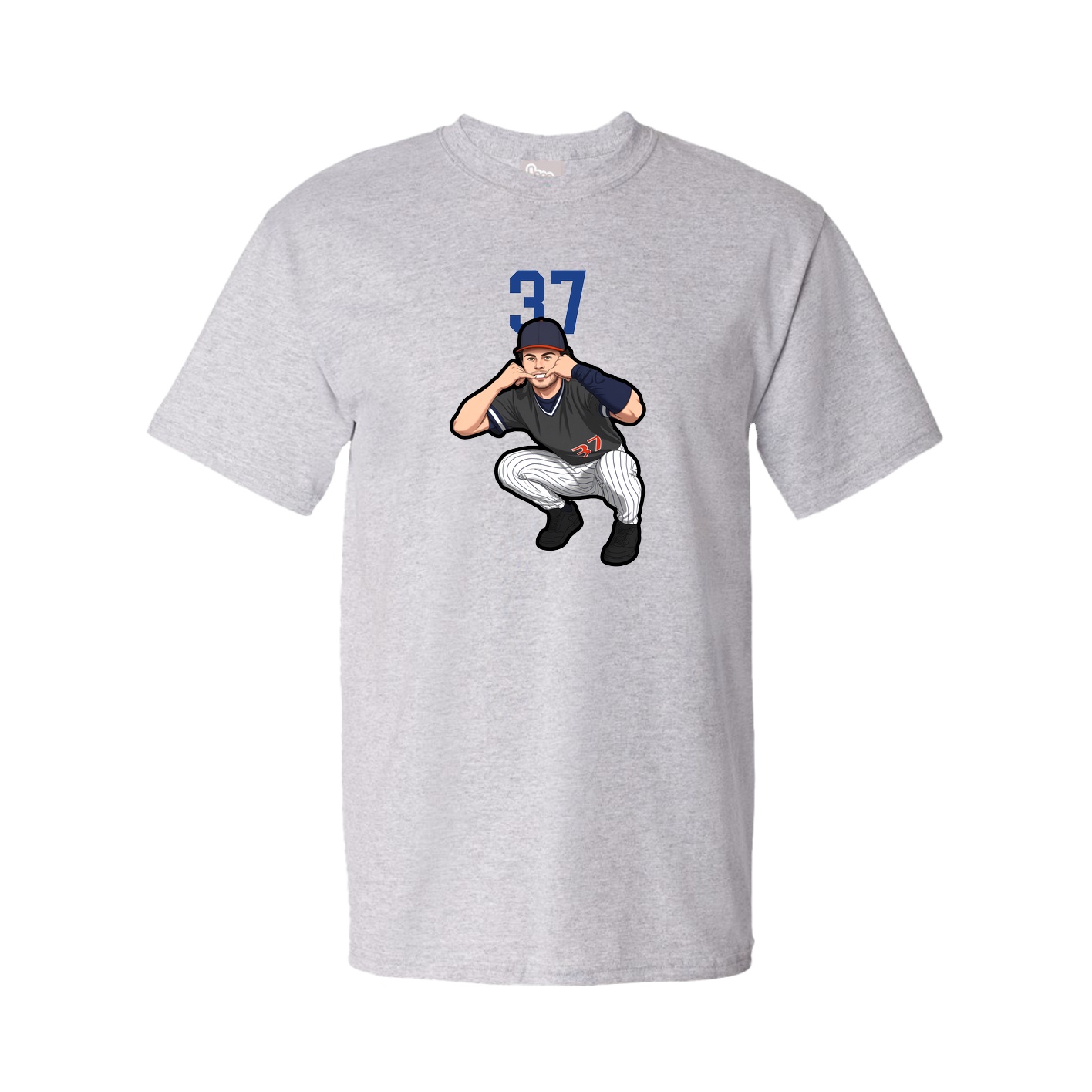 Youth Tee — Number Top in Grey