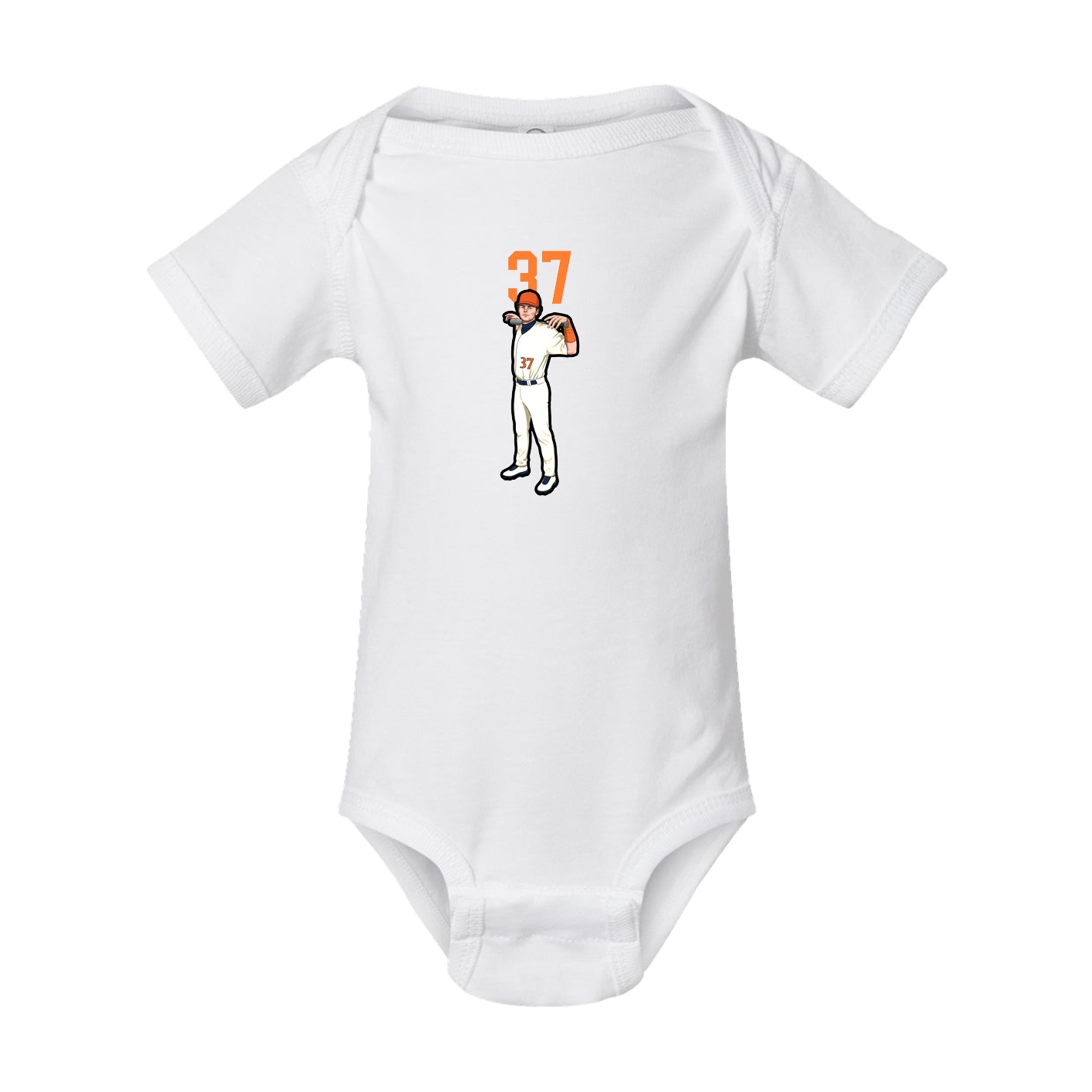 Baby Onesie — Number Top in White