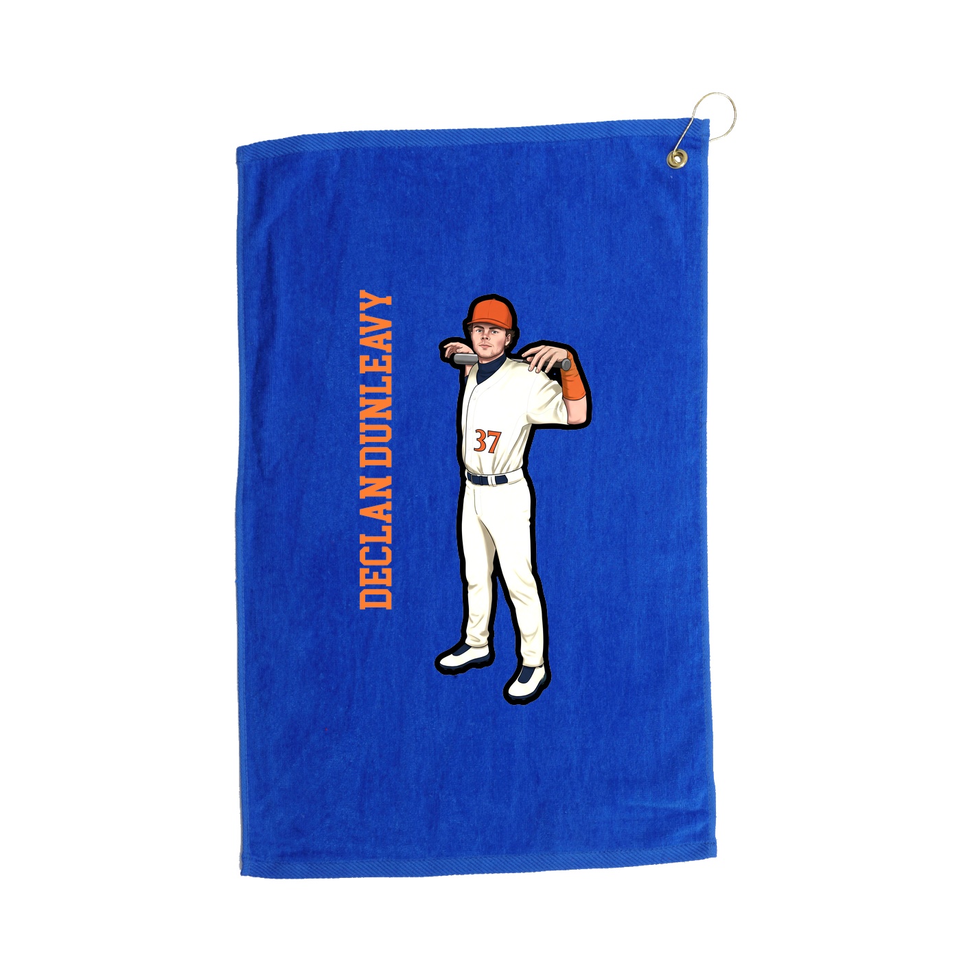 Golf Towel — Name Vertical in Royal