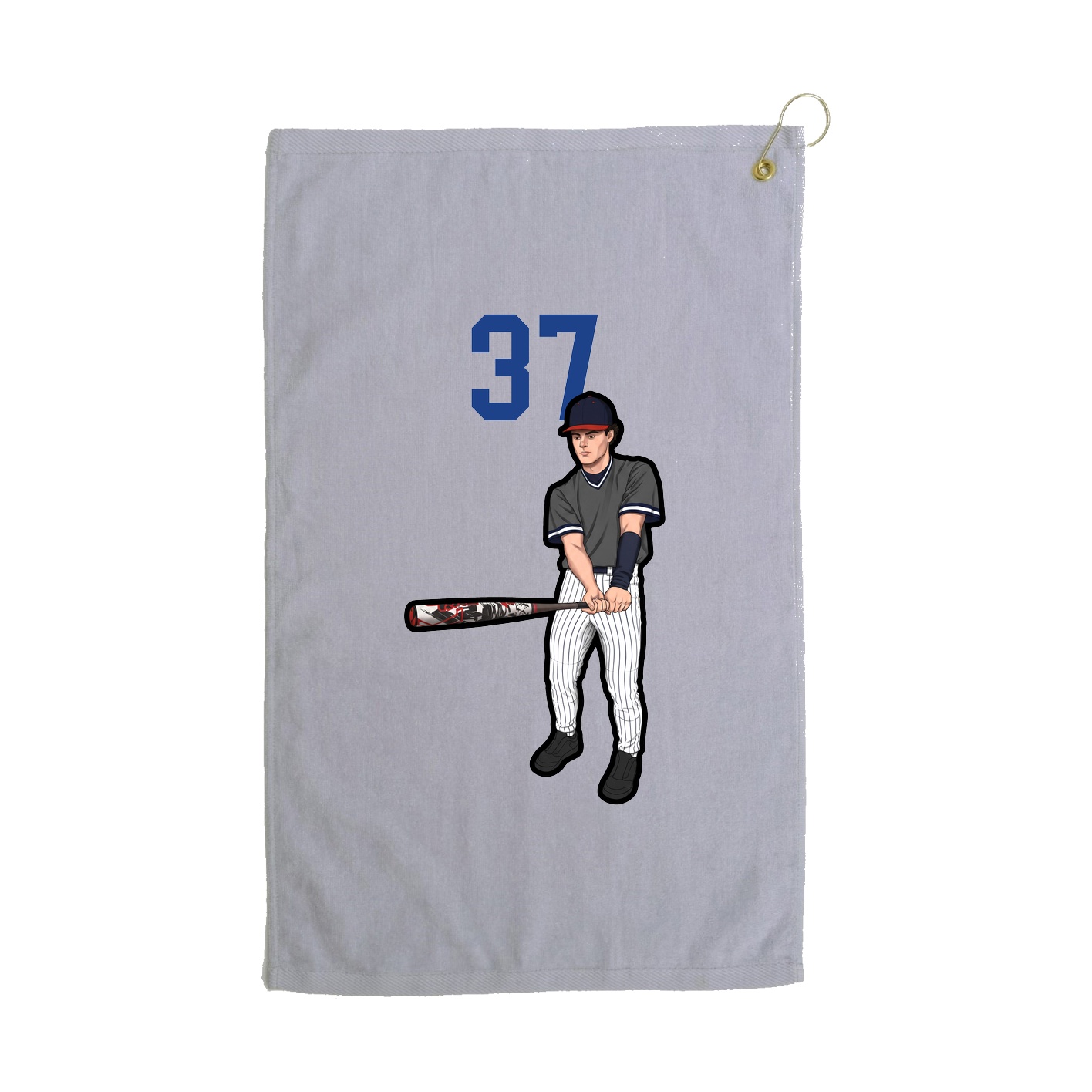 Golf Towel — Number Top in Grey
