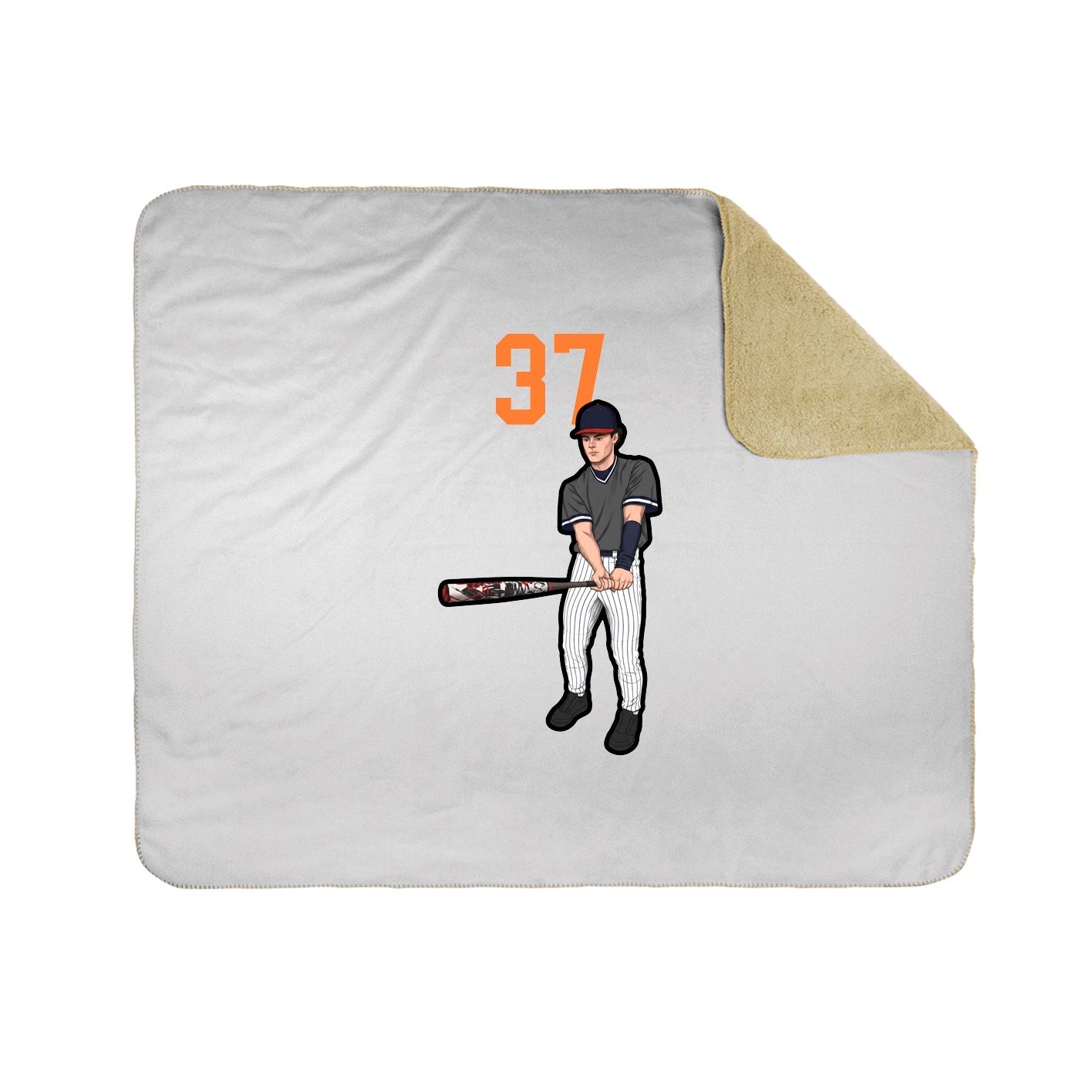 Throw Blanket — Number Top in White