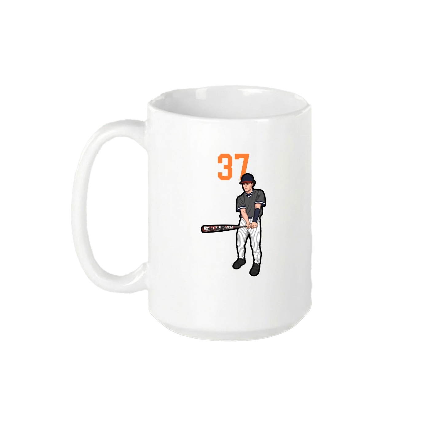 15oz Coffee Mug — Number Top in White