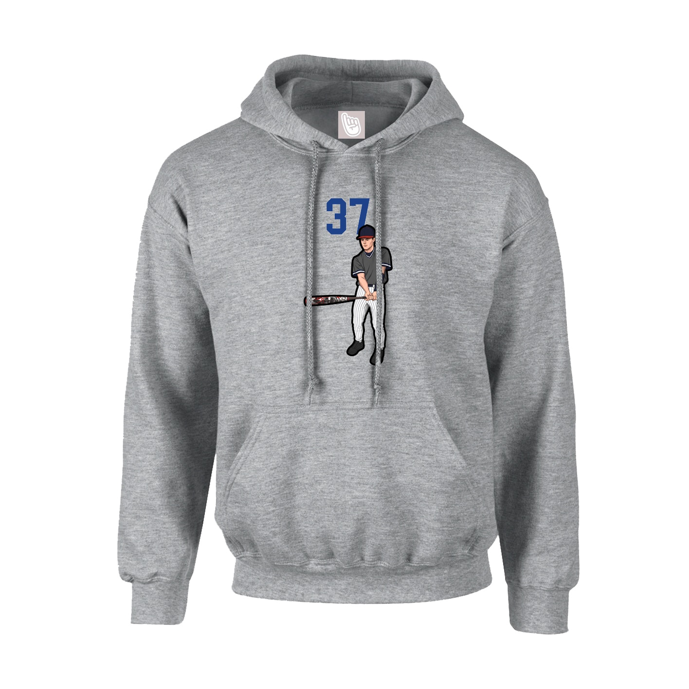 Youth Hoodie — Number Top in Grey