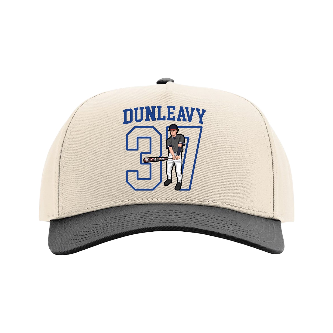 Full Fabric Five-Panel Champ Cap — Shirsey in Cream/Black