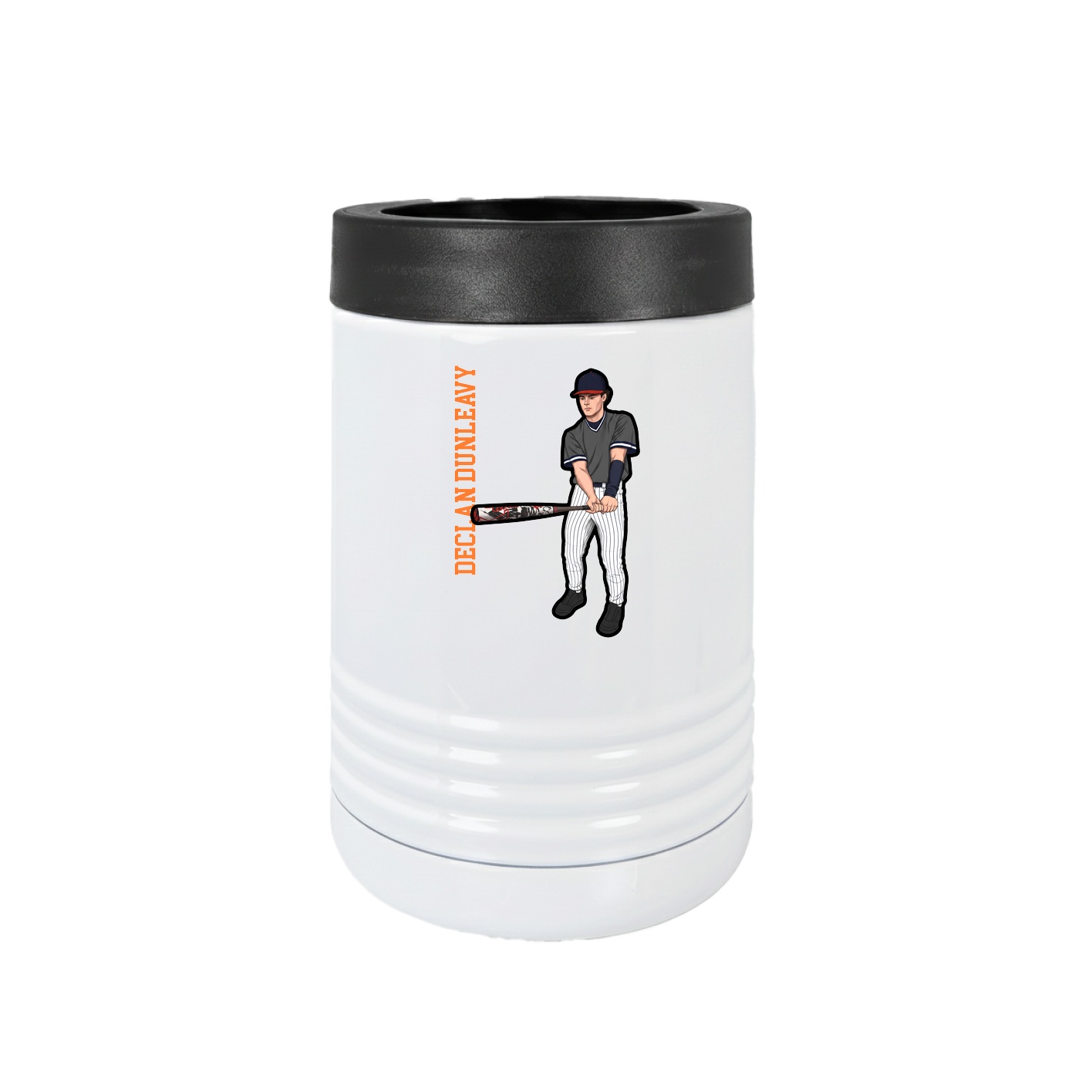 Beverage Holder — Name Vertical in White