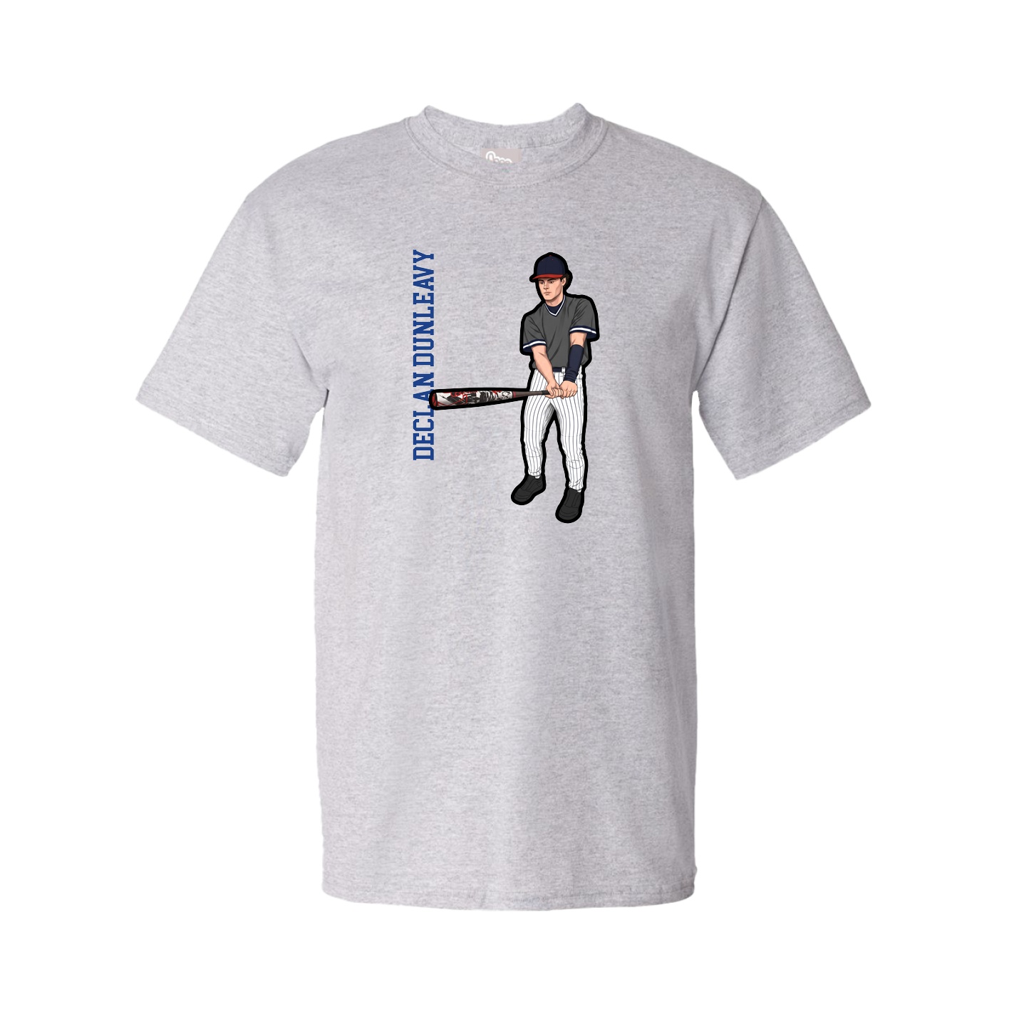 Tee — Name Vertical in Grey