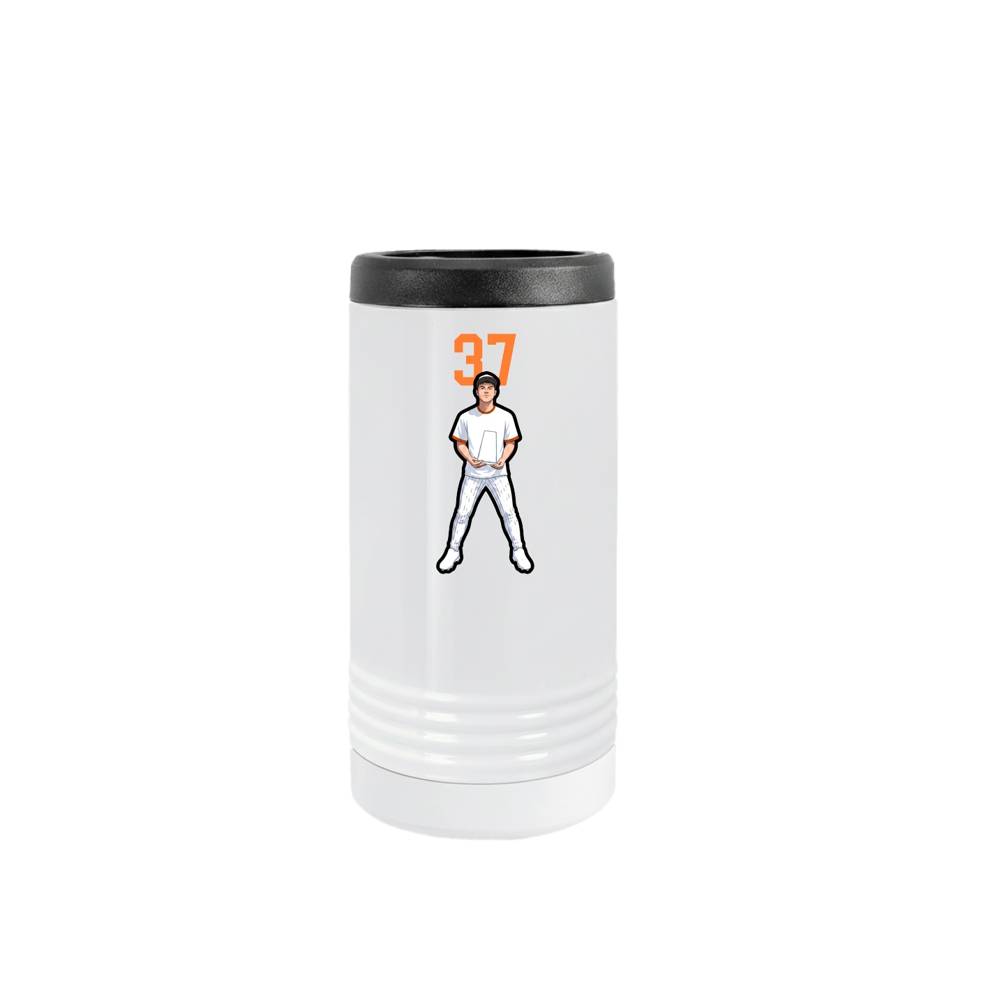 Slim Beverage Holder — Number Top in White
