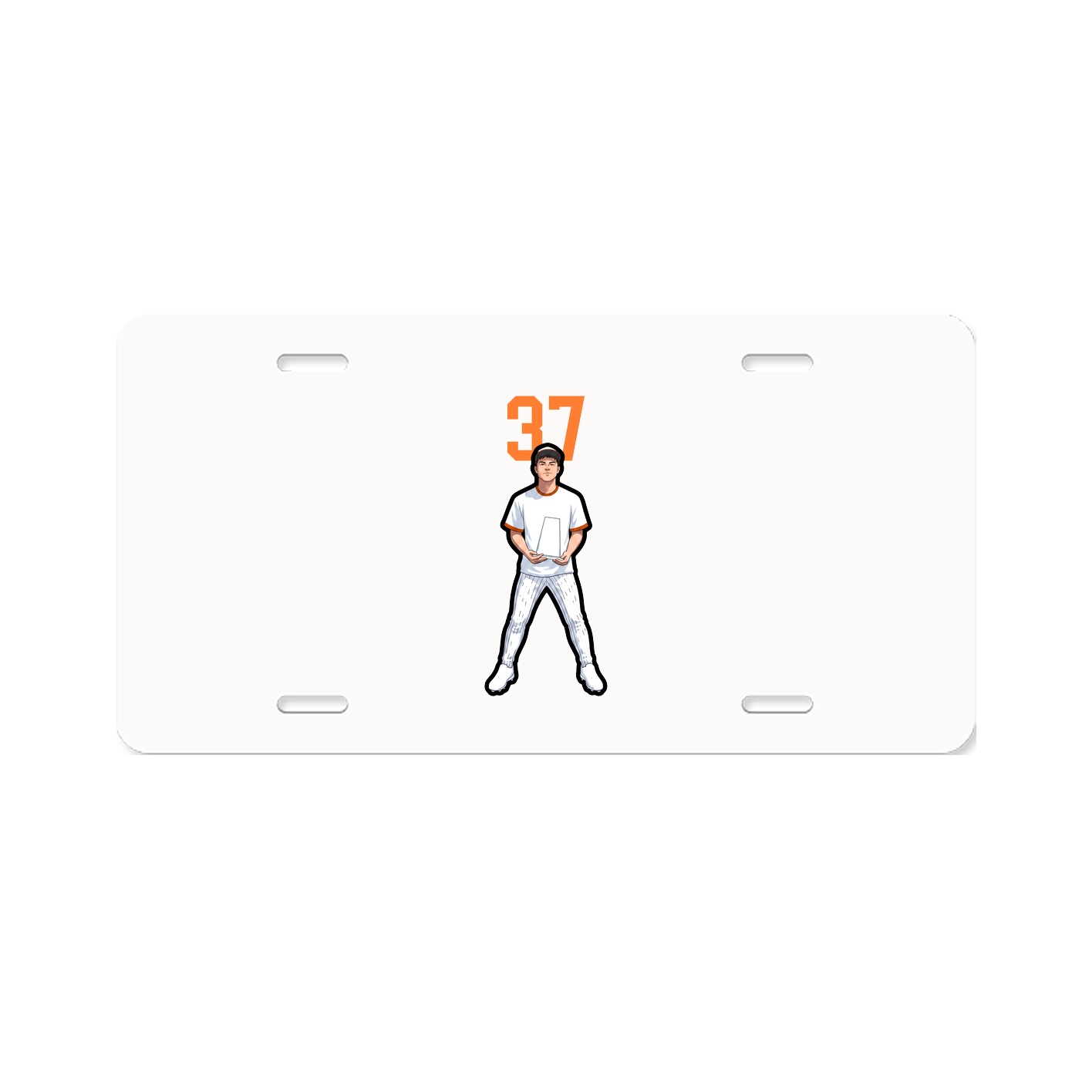 License Plate — Number Top in Classic