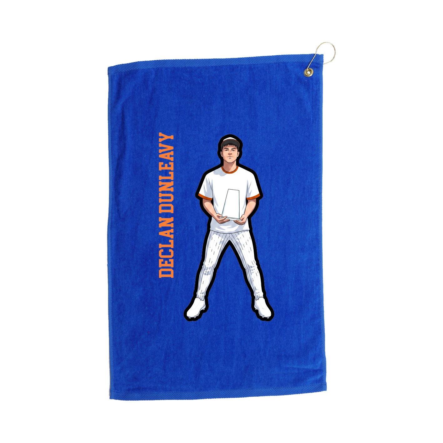 Golf Towel — Name Vertical in Royal
