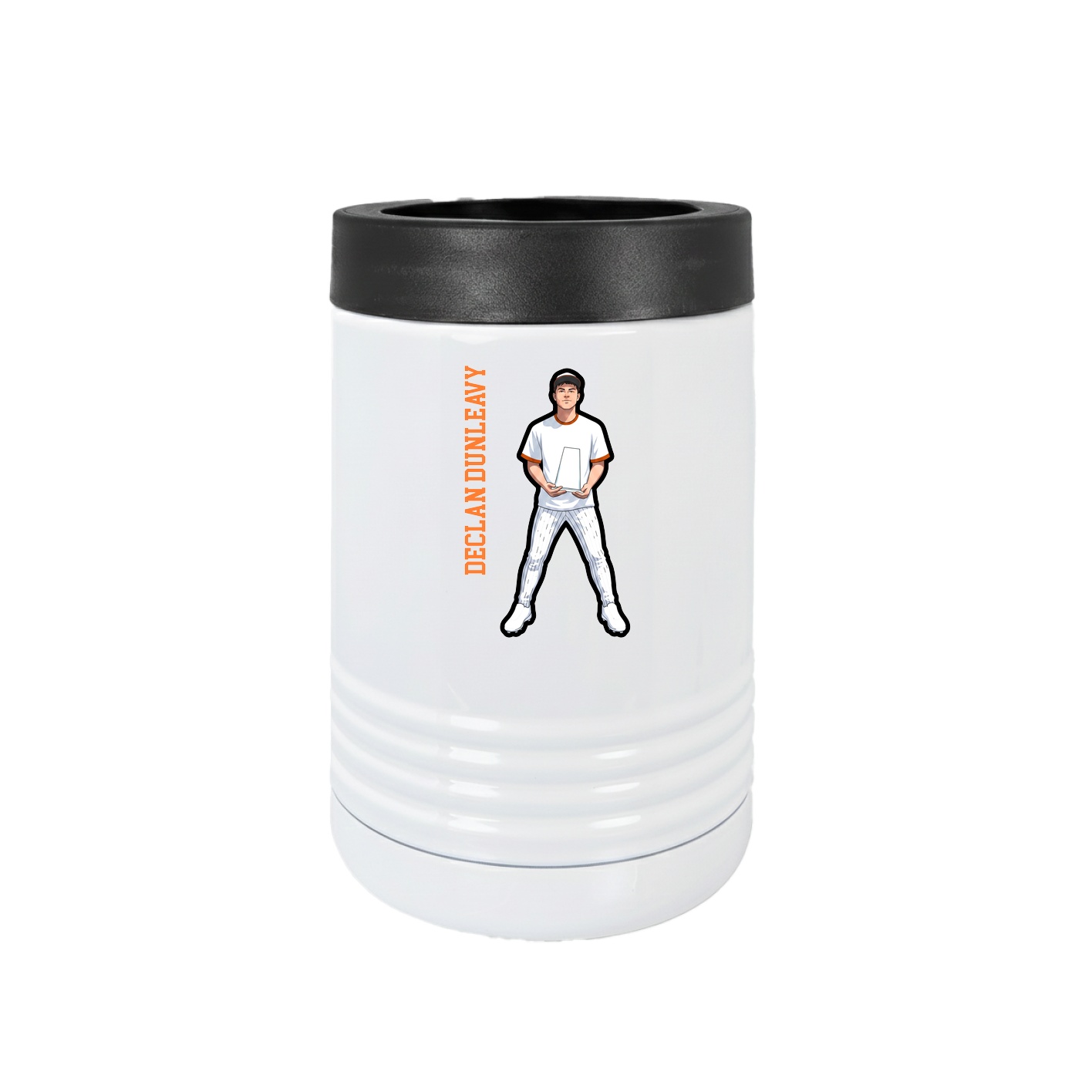 Beverage Holder — Name Vertical in White