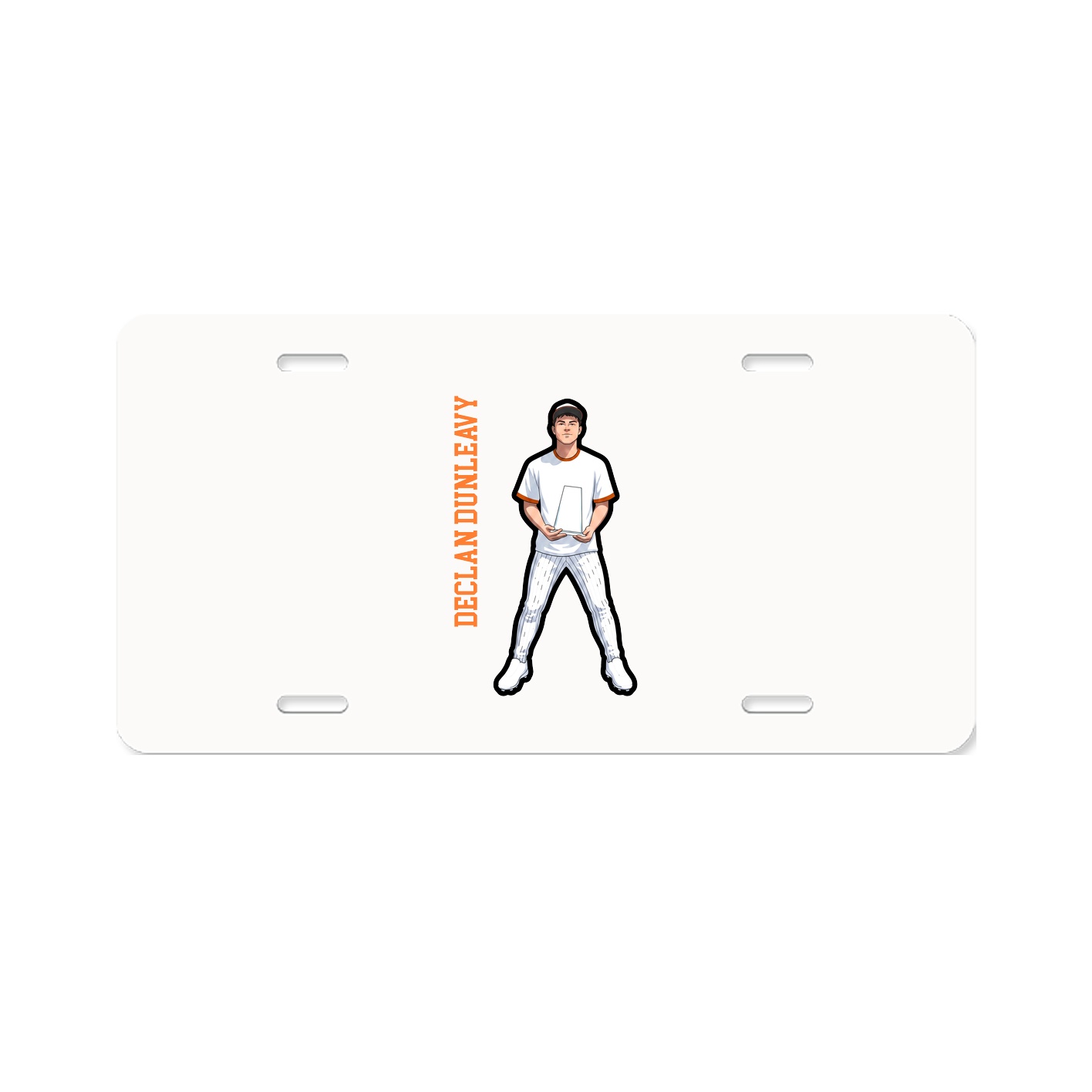 License Plate — Name Vertical in Classic