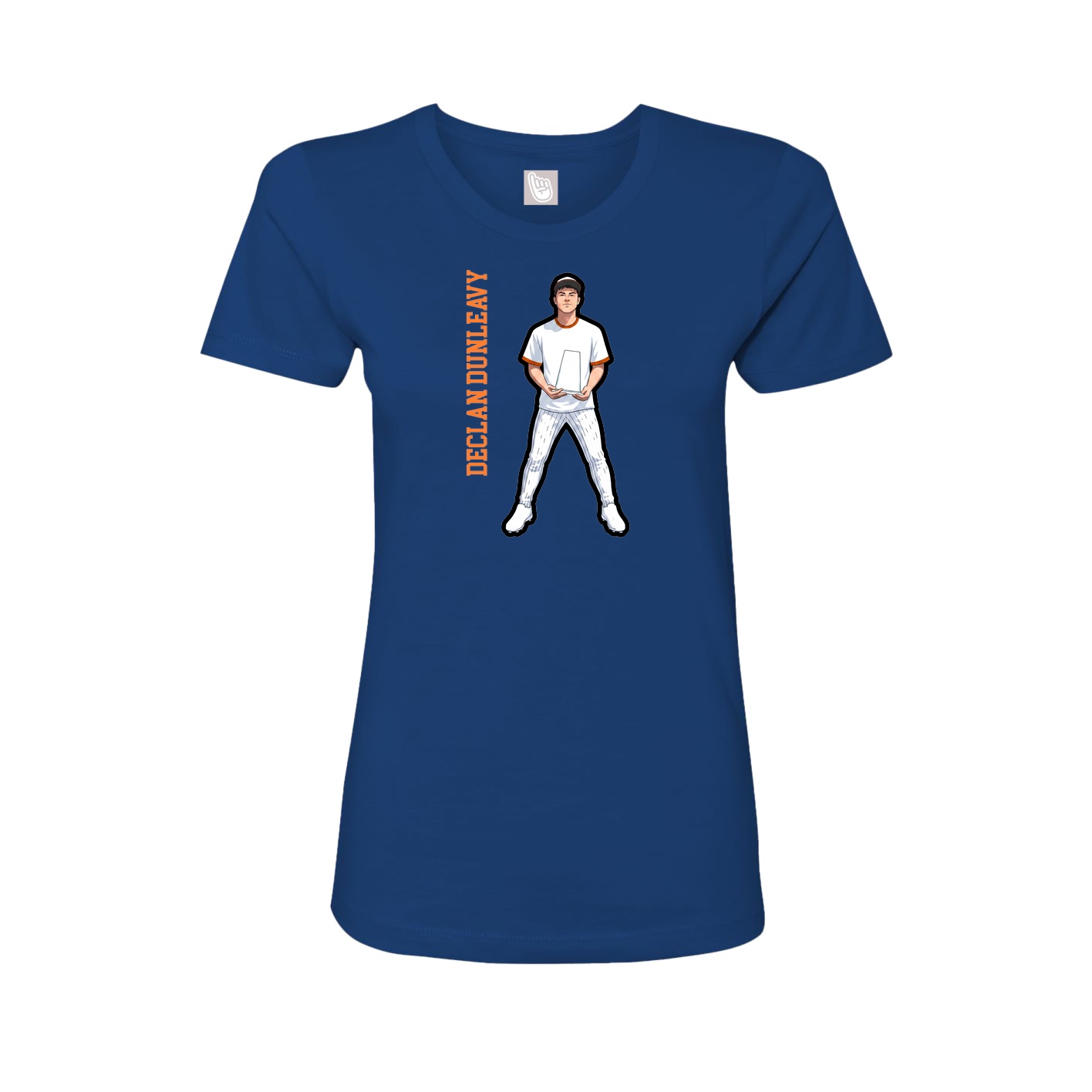 Womens Tee — Name Vertical in Royal