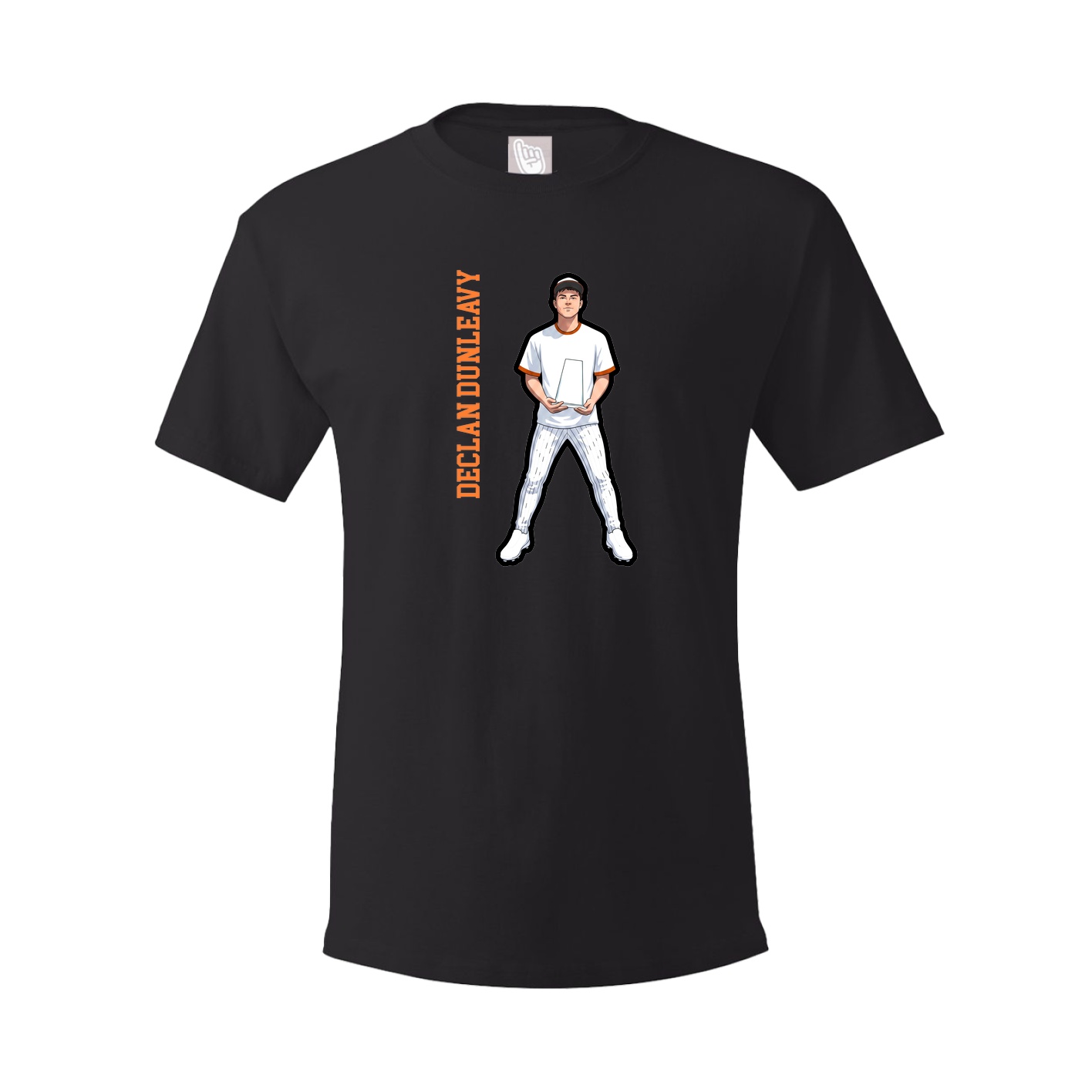 Youth Tee — Name Vertical in Black
